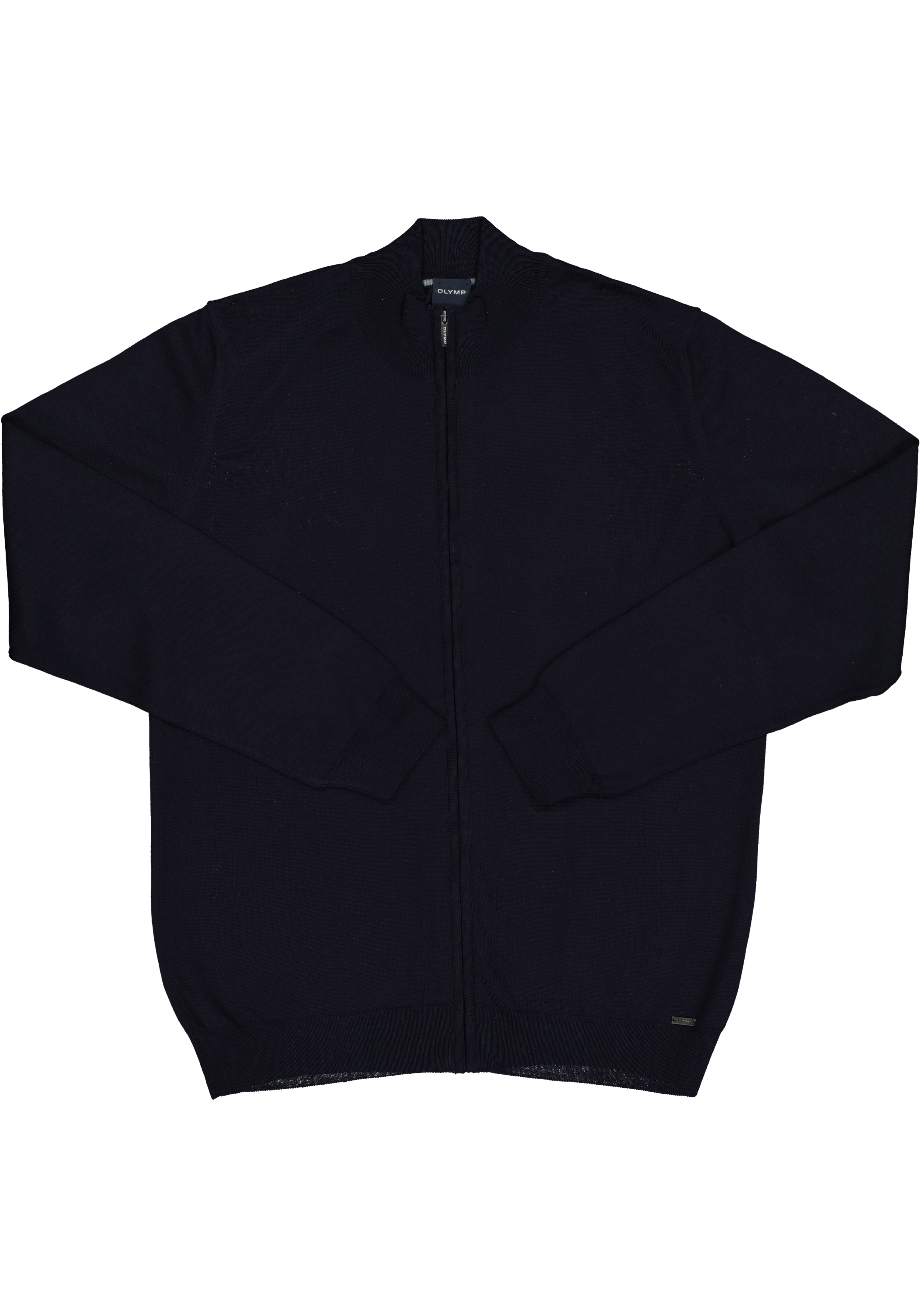 OLYMP modern fit vest wol, marine blauw met rits