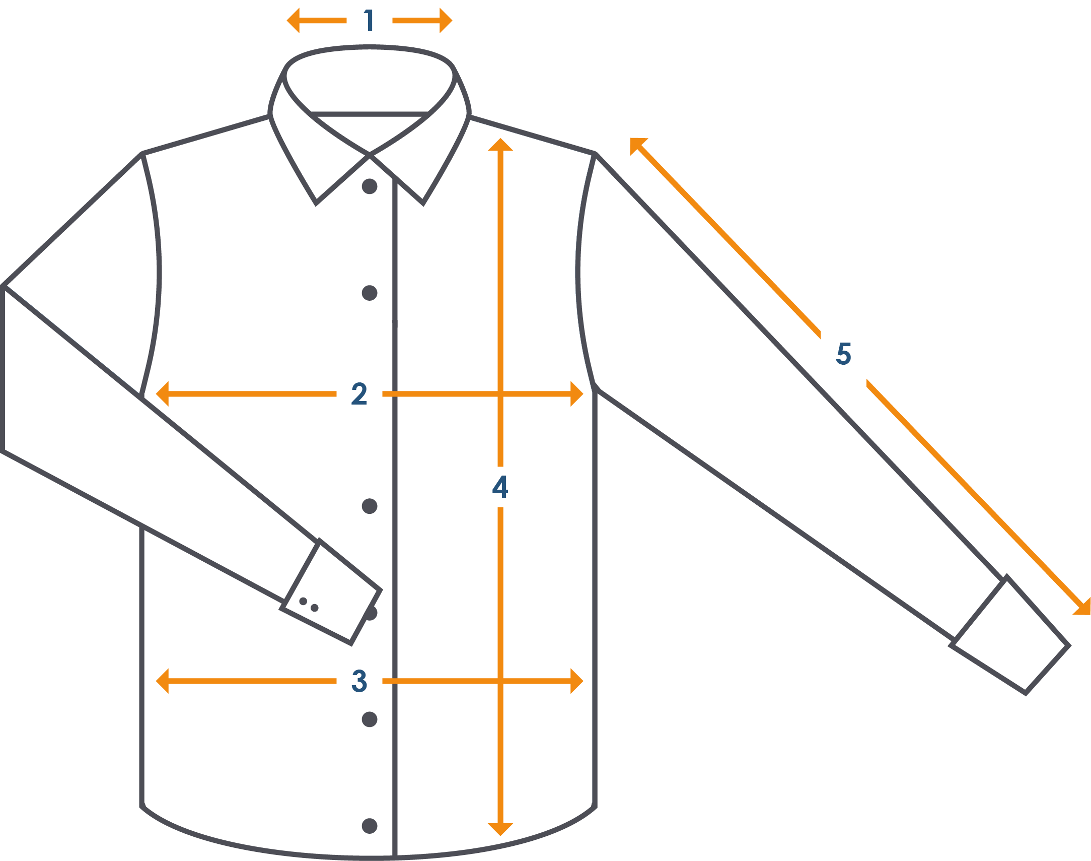 Meetinstructies overhemd lange mouw Meetinstructies overhemd lange mouw