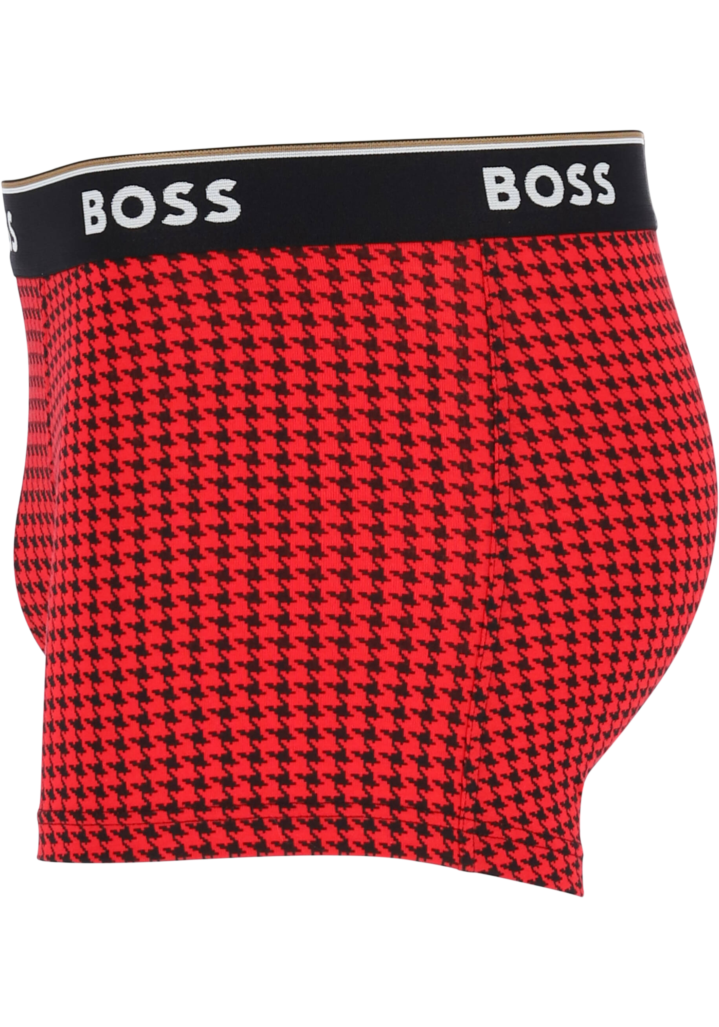 HUGO BOSS Power trunks (3-pack), heren boxers kort, rood-zwart geruit, zwart en zwart-wit geruit