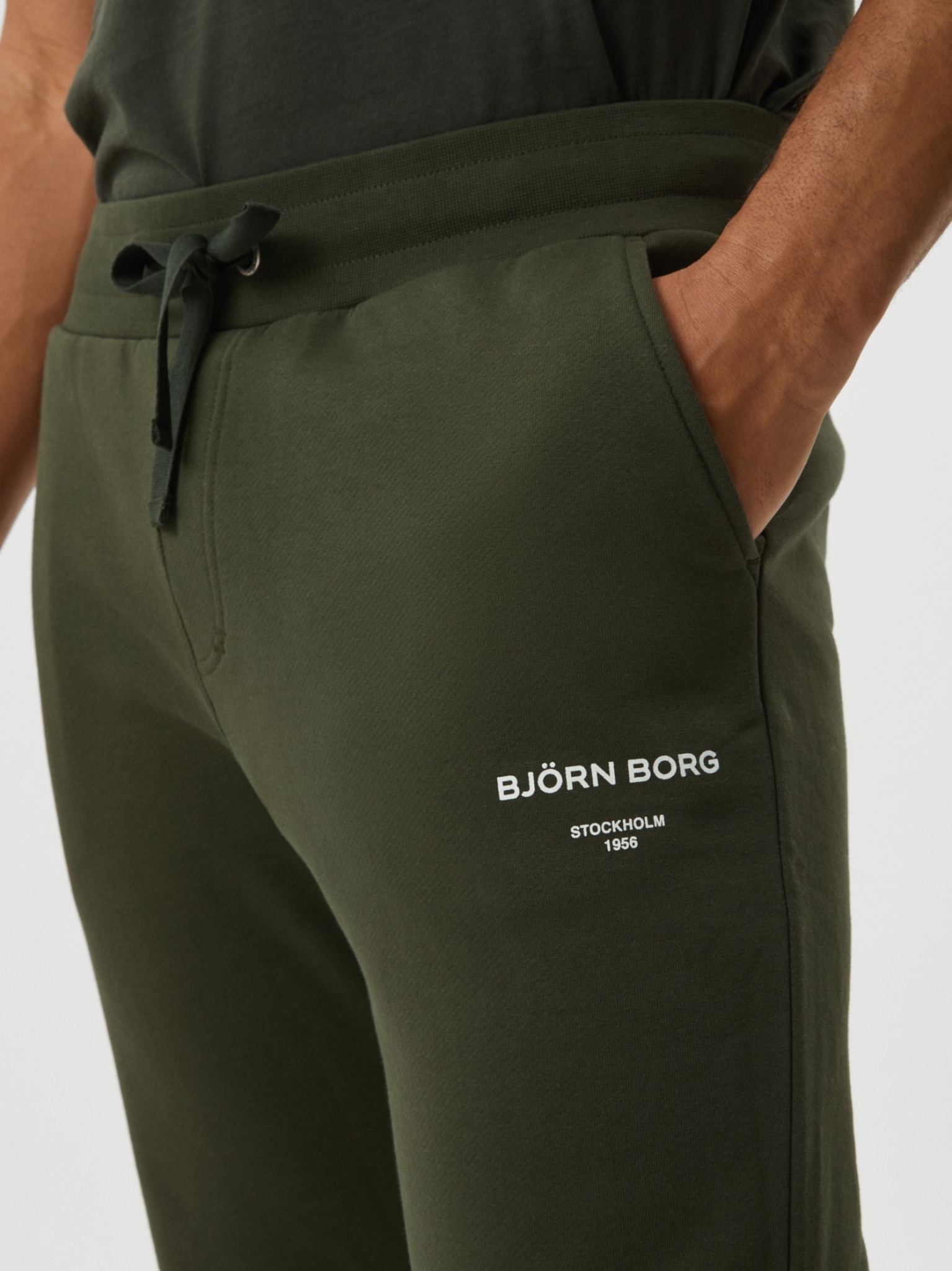 Bjorn Borg Logo Pants, heren joggingbroek, donkergroen