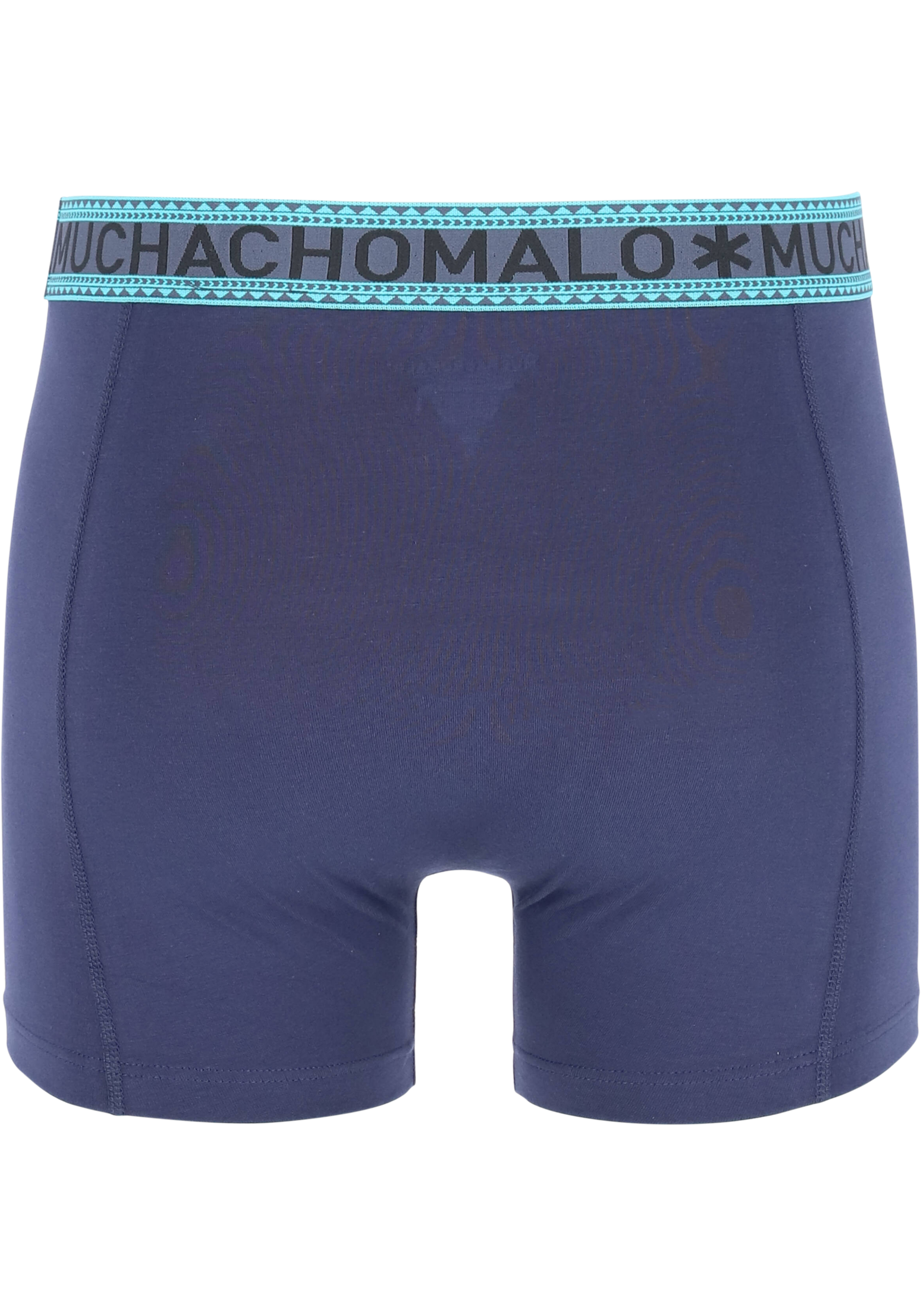 Muchachomalo heren boxershorts (3-pack), heren boxers normale lengte, Solid turquoise, blauw en zwart