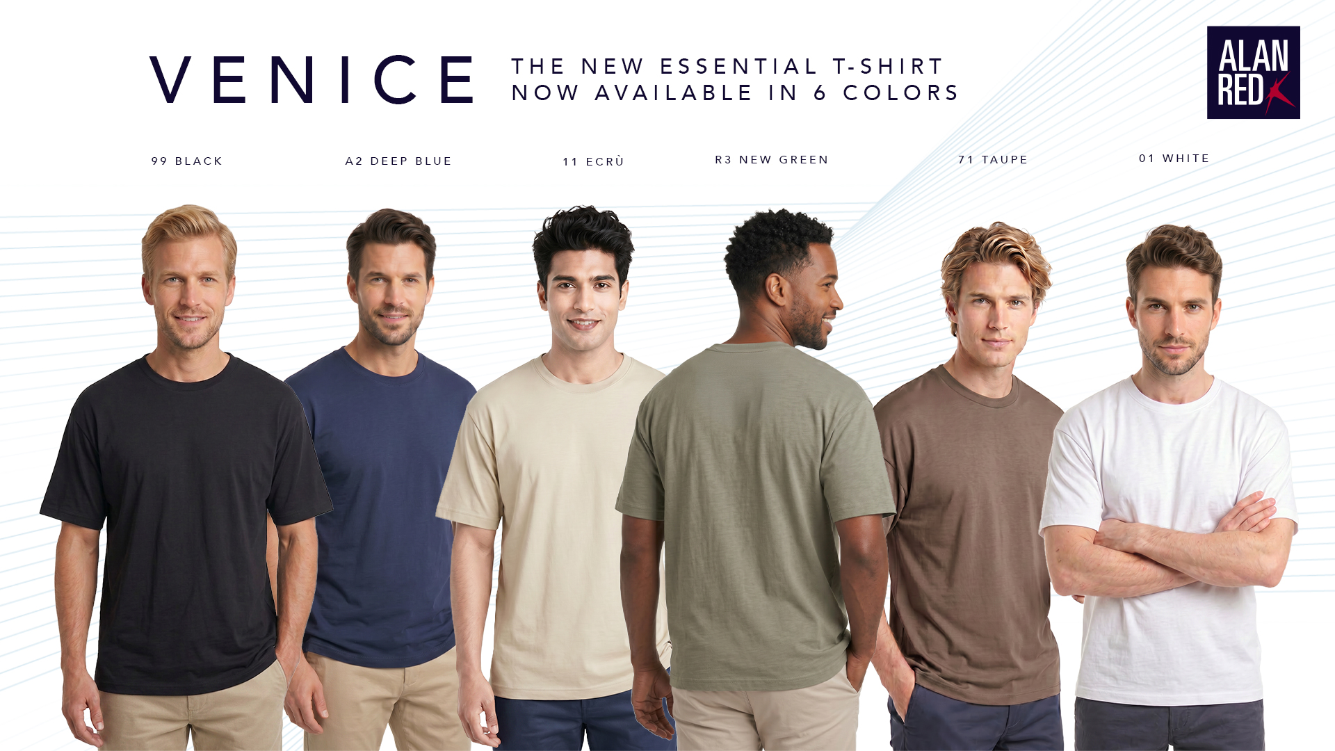 ALAN RED introduceert Venice: het nieuwe heavy jersey T-shirt voor mannen die houden van kwaliteit