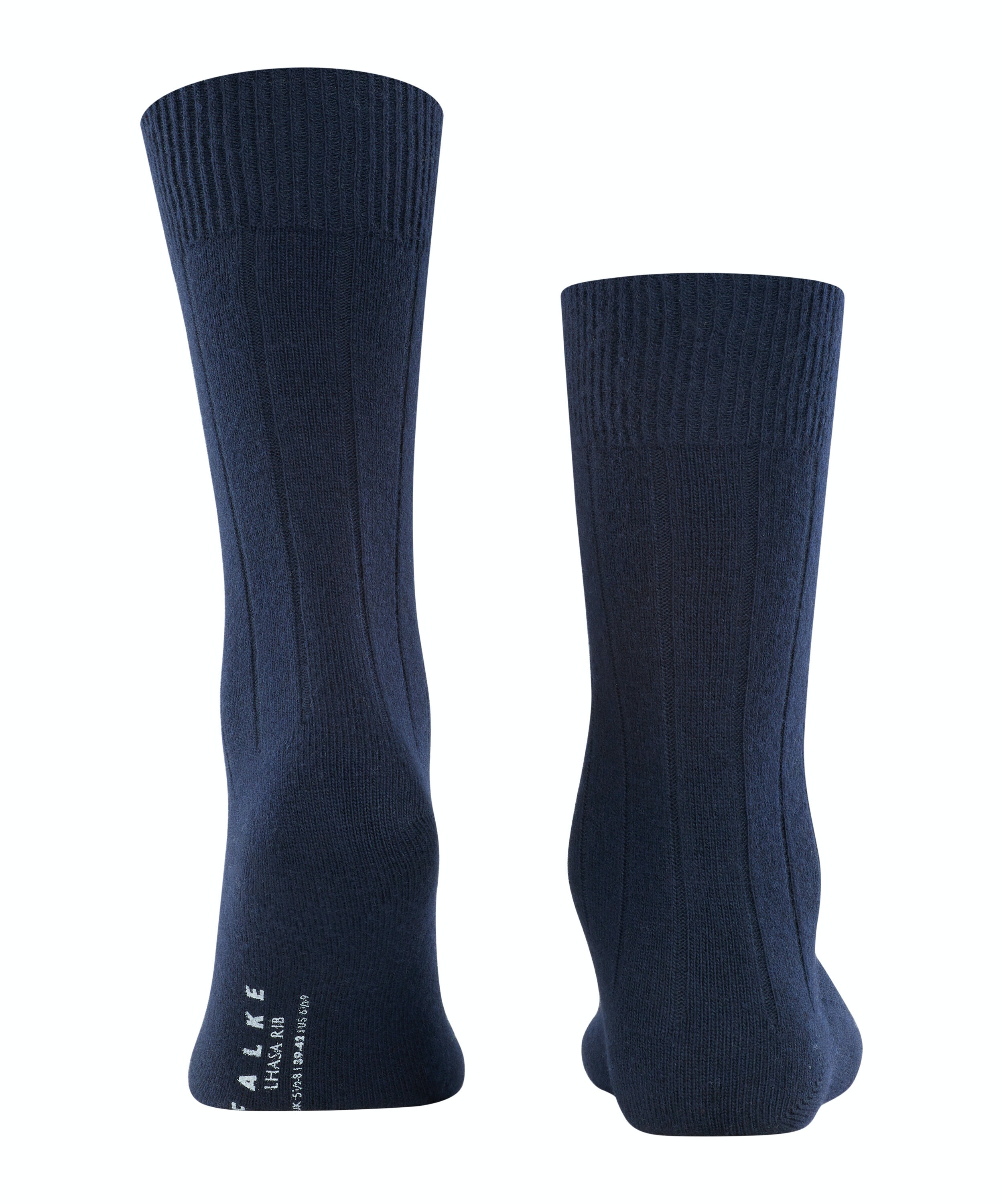FALKE Lhasa Rib herensokken, blauw (dark navy)