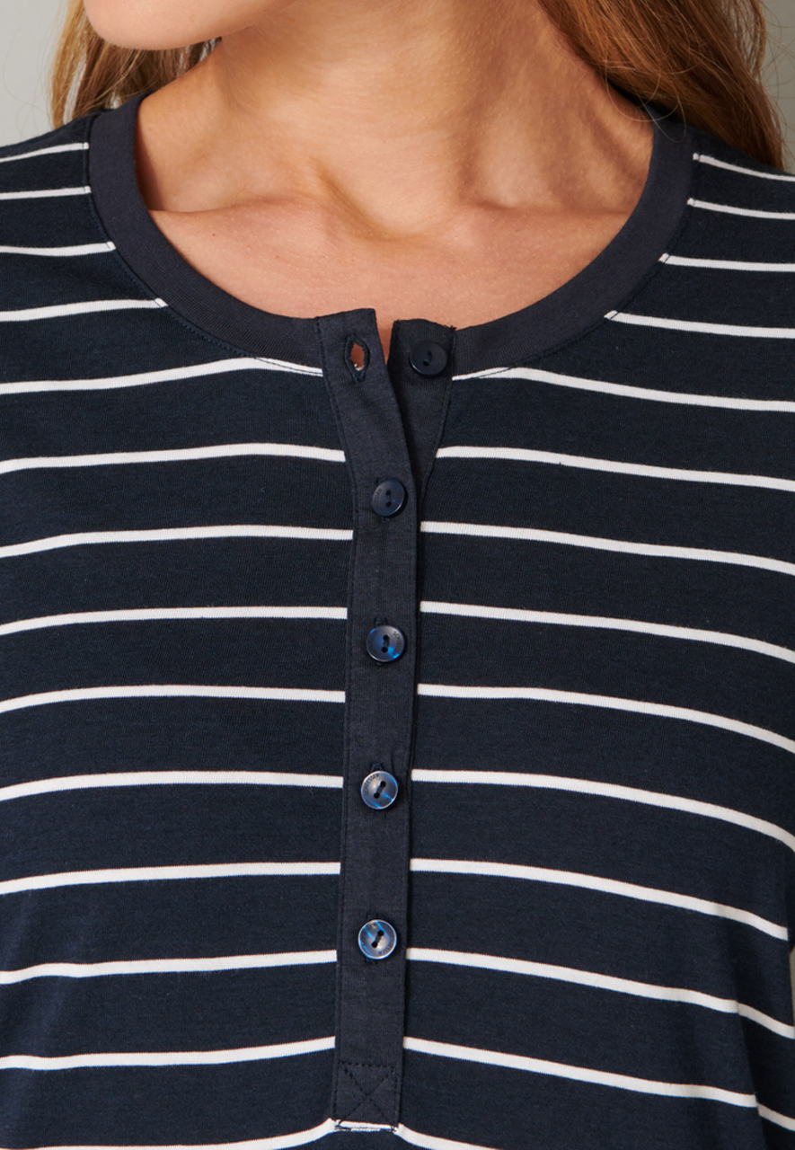 SCHIESSER Original Classics T-shirt, dames sleepshirt nachtblauw