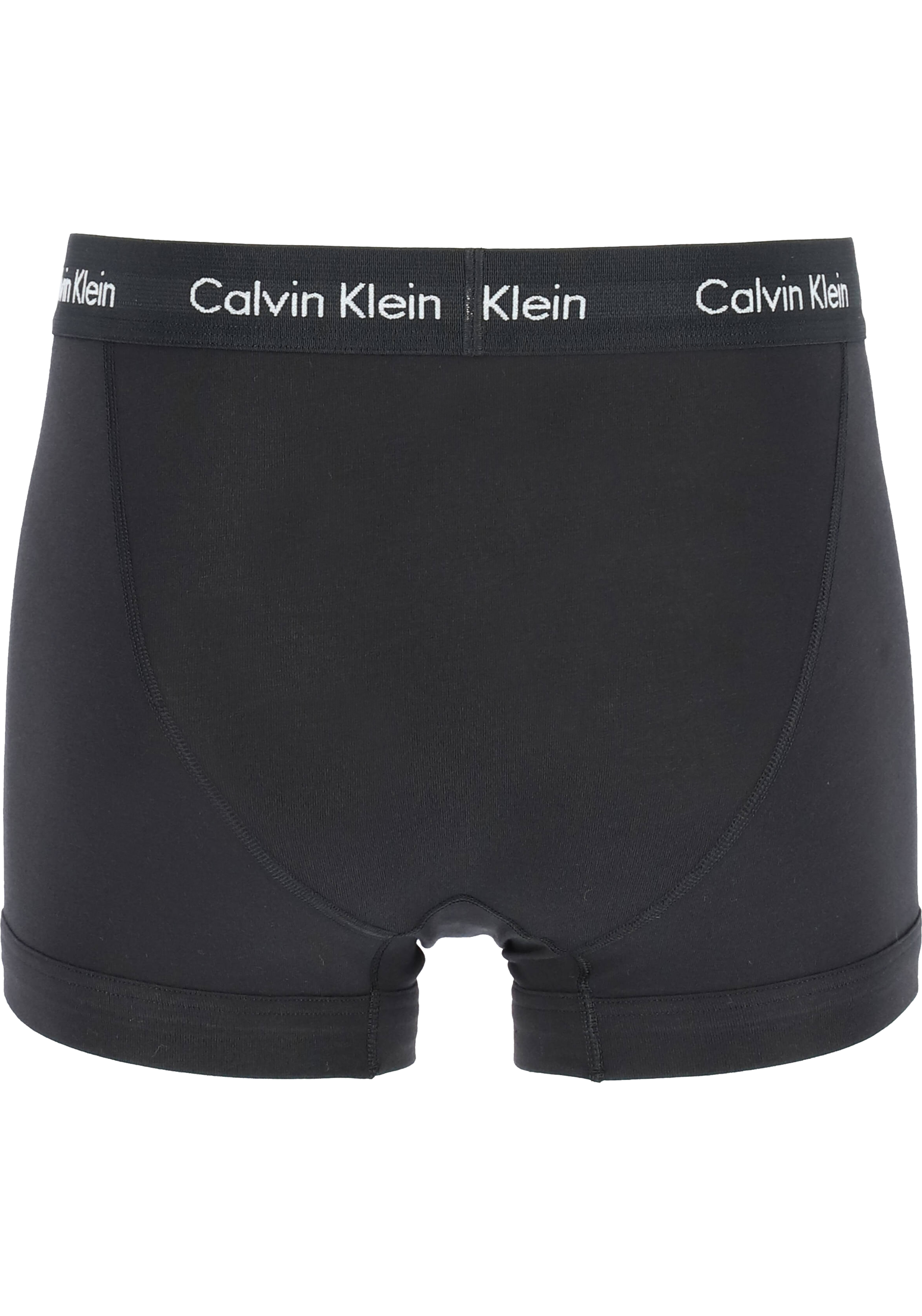 Calvin Klein trunks (3-pack), heren boxers normale lengte, zwart, grijs en logo print