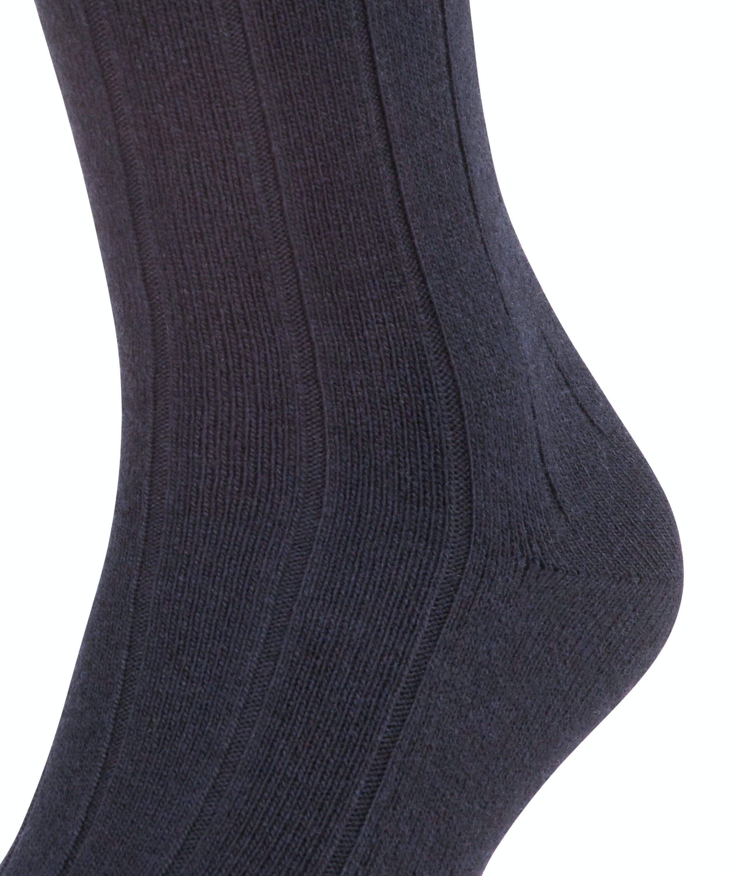 FALKE Lhasa Rib heren kniekousen, donkerblauw (dark navy)
