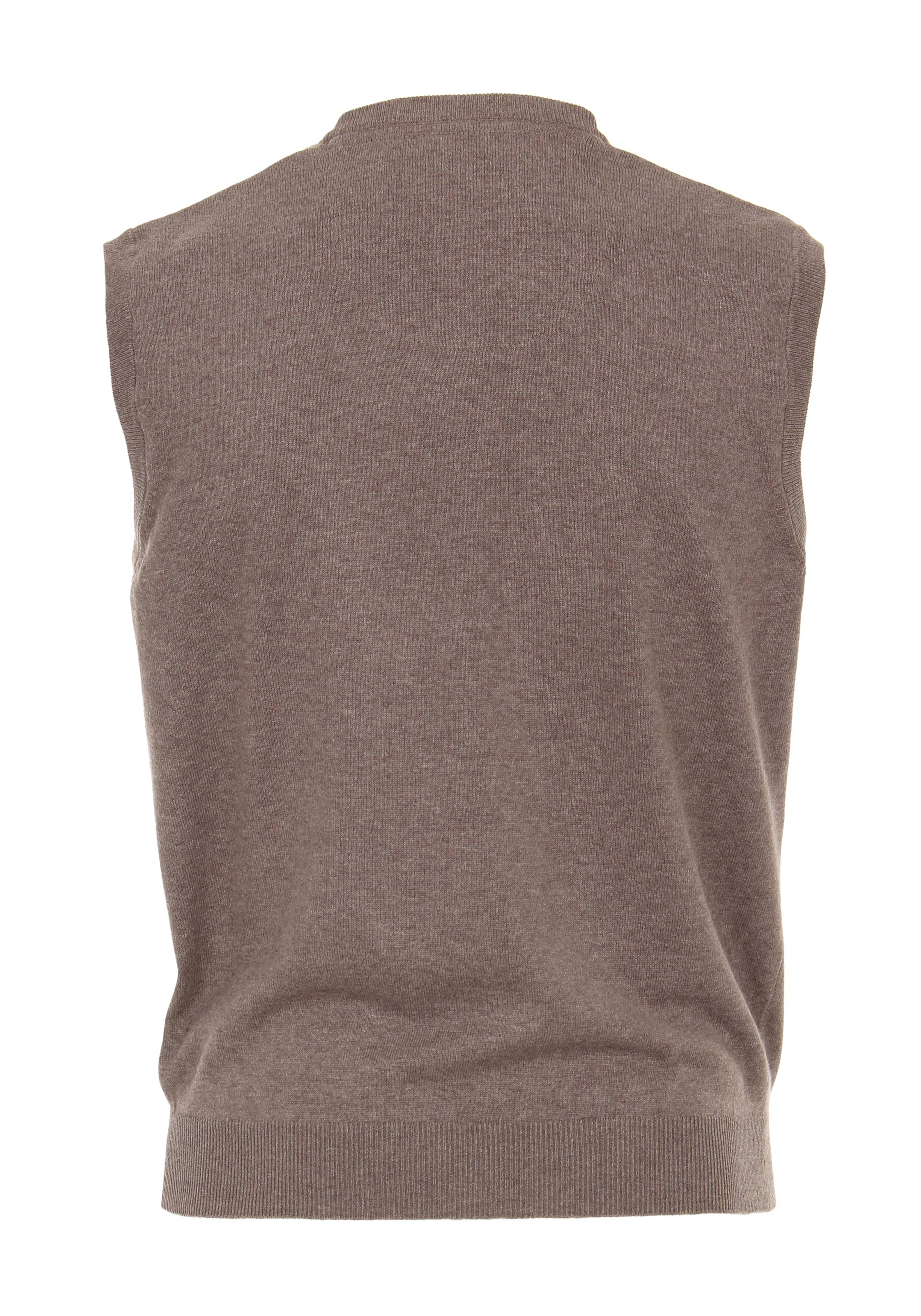 Redmond heren spencer katoen, V-hals, licht beige bruin