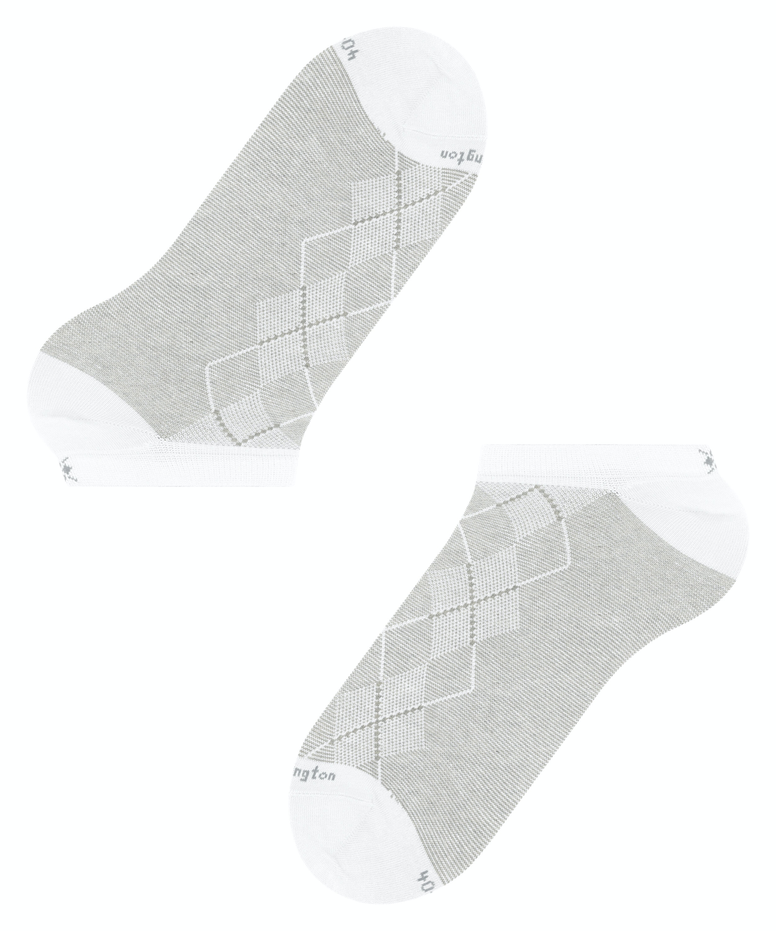 Burlington Carrington heren sneakersokken, wit (white)