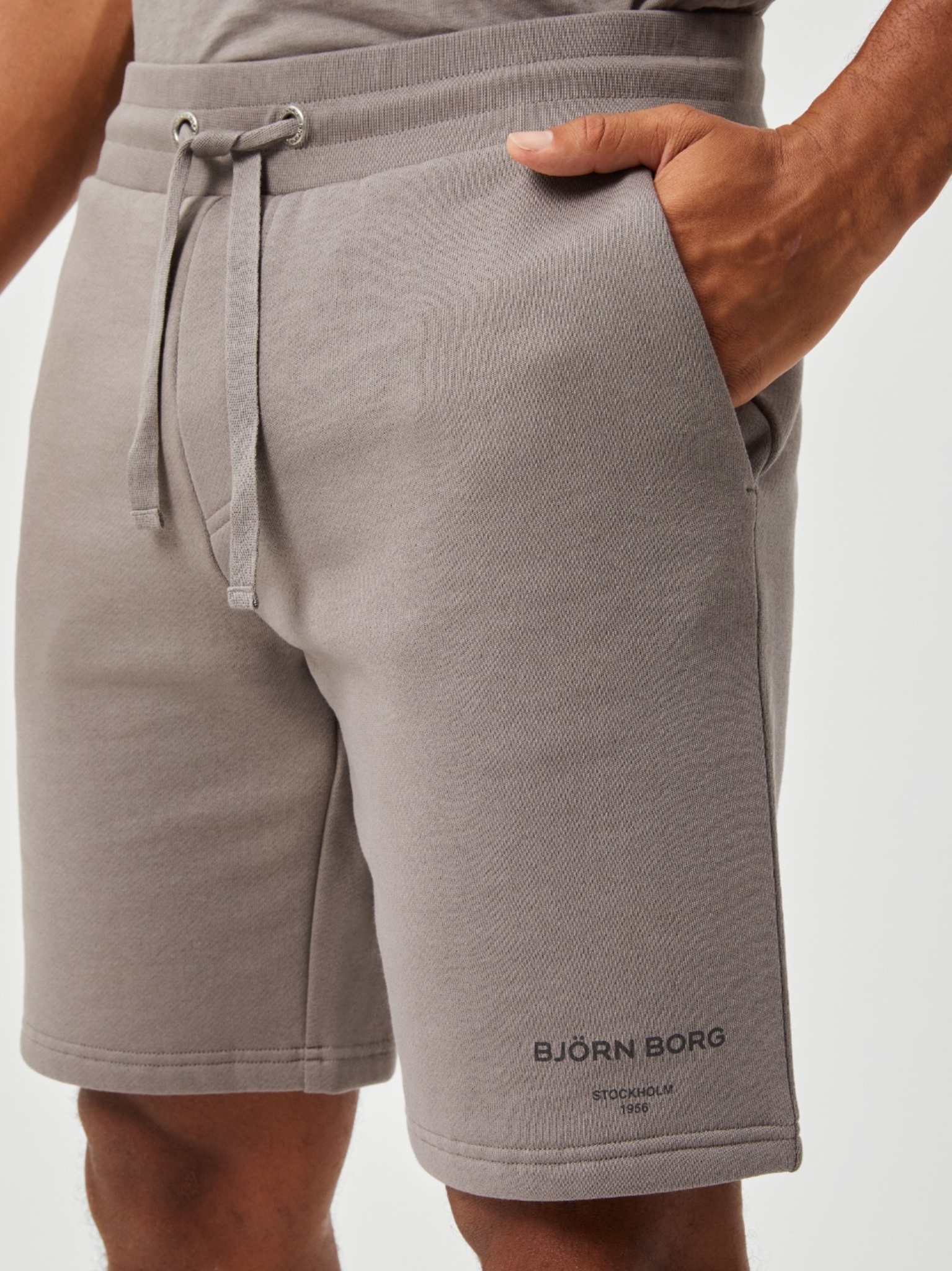 Bjorn Borg Logo Shorts, heren broek kort, grijs