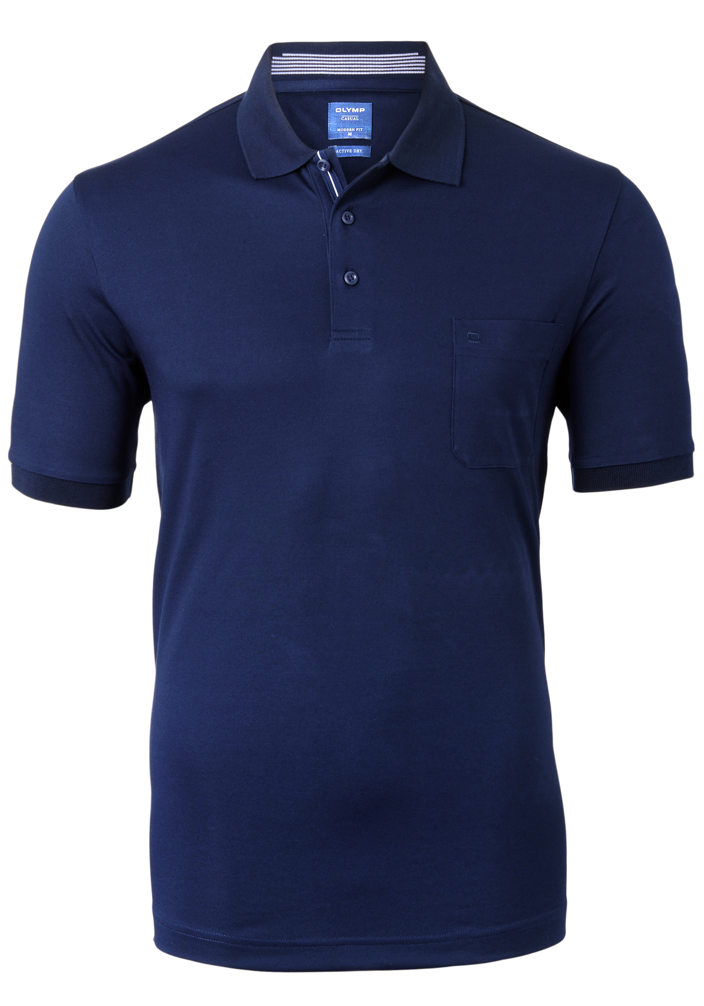 OLYMP modern fit poloshirt, active dry, nachtblauw