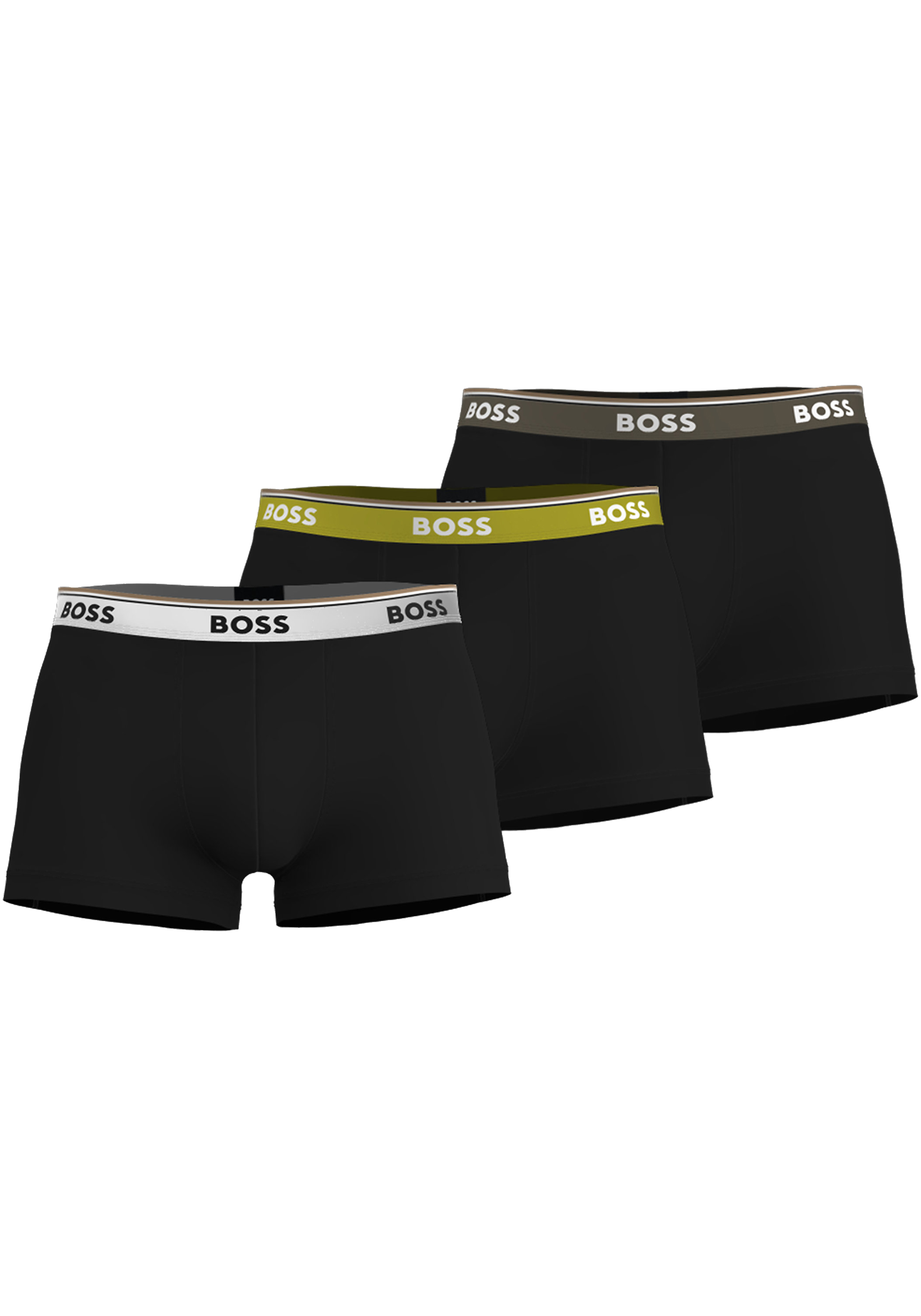 HUGO BOSS Power trunks (3-pack), heren boxers kort, multicolor (set met verschillende kleuren)
