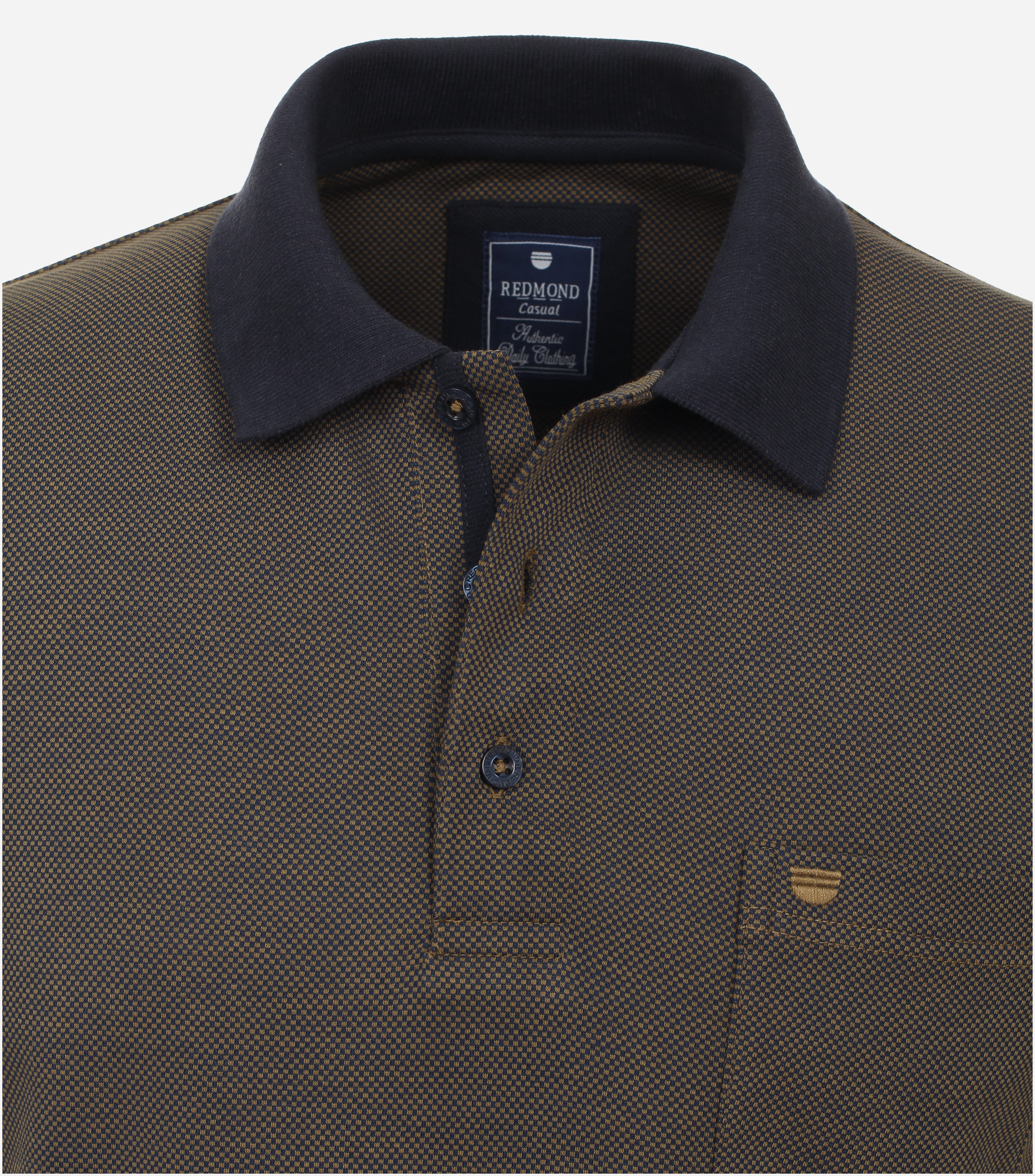 Redmond regular fit heren polo, pique, groen