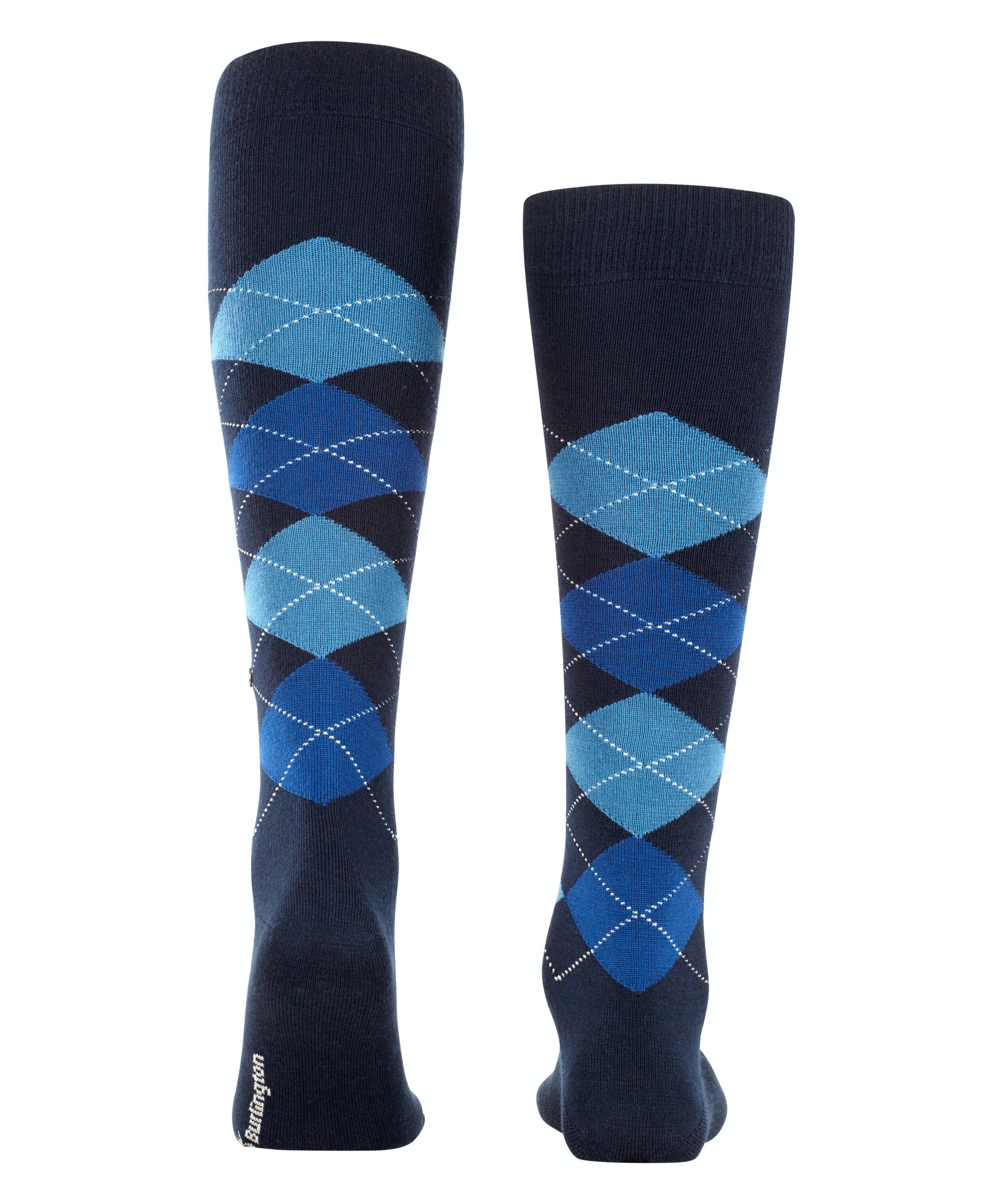 Burlington Edinburgh heren kniekousen, blauw (space blue)