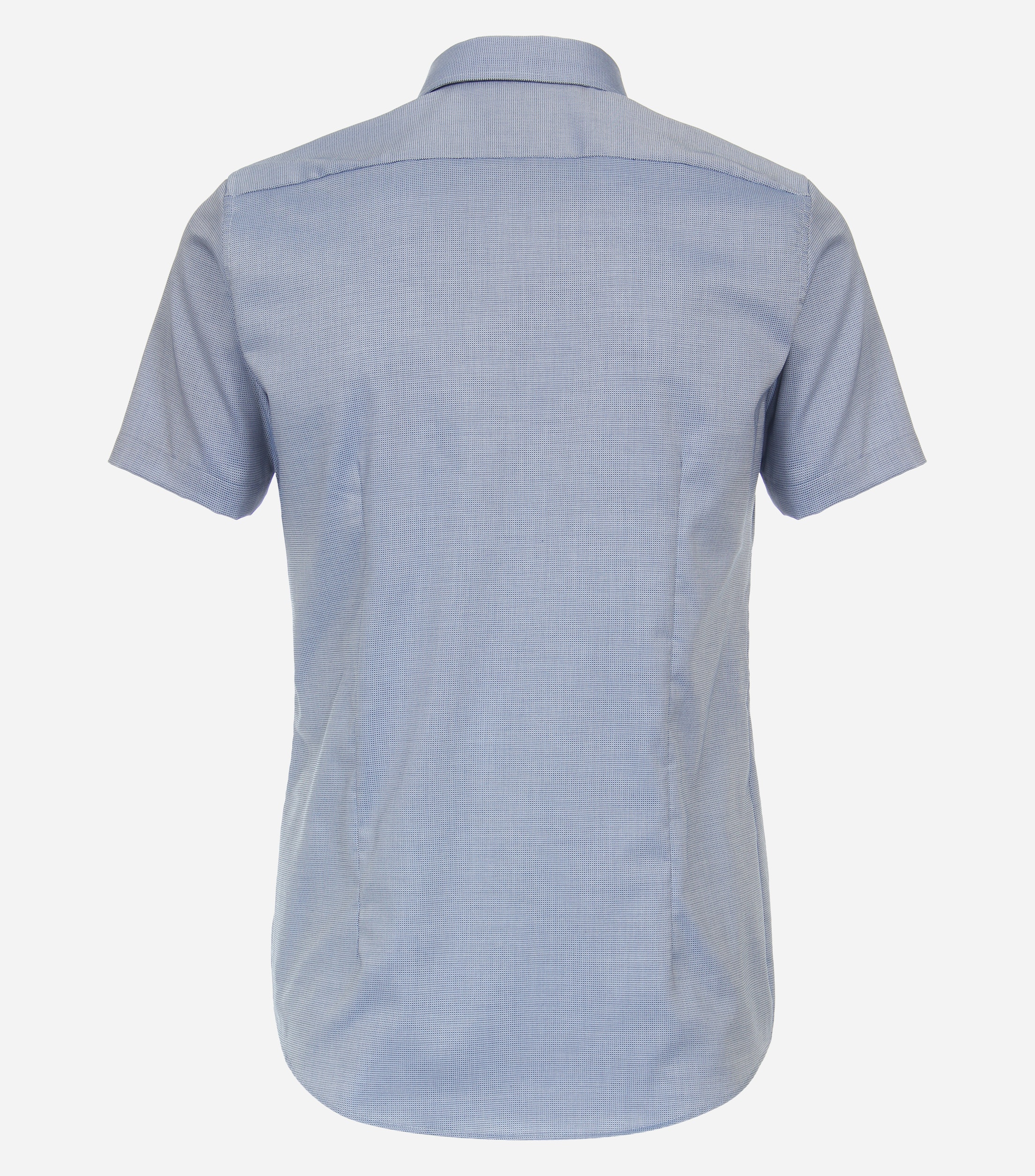 VENTI body fit overhemd, korte mouw, dobby, blauw