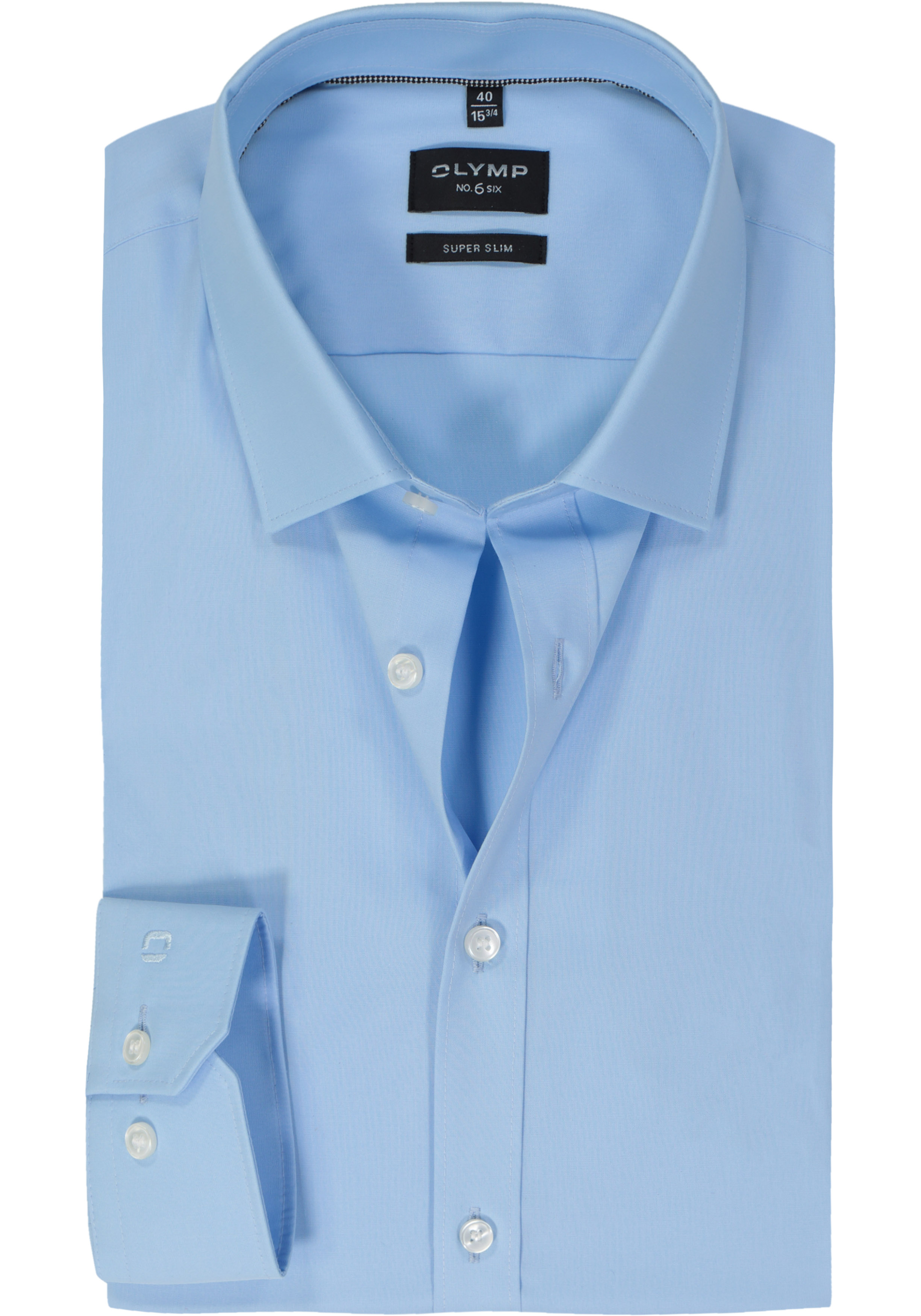 OLYMP No. Six super slim fit overhemd, lichtblauw