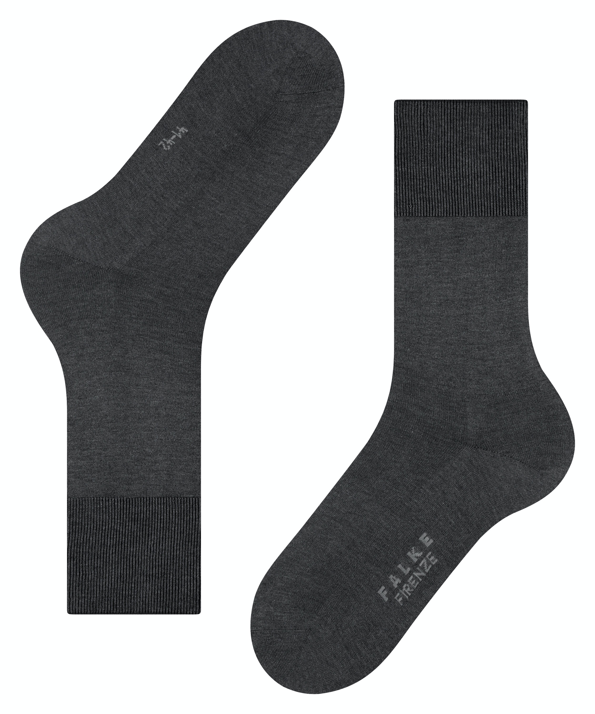 FALKE Firenze herensokken, antraciet (anthracite mel.)