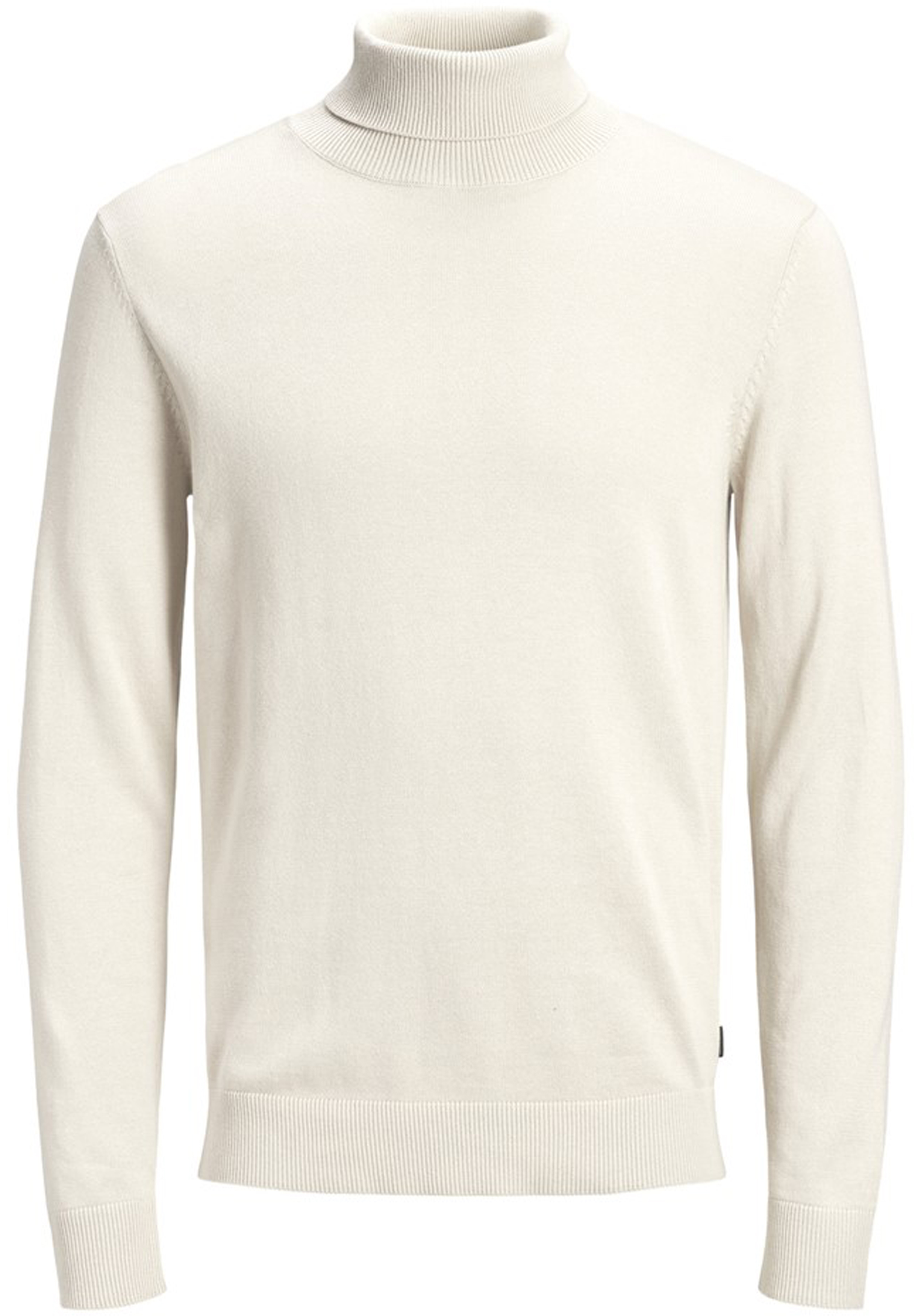 JACK & JONES slim fit coltrui katoen, off-white ecru