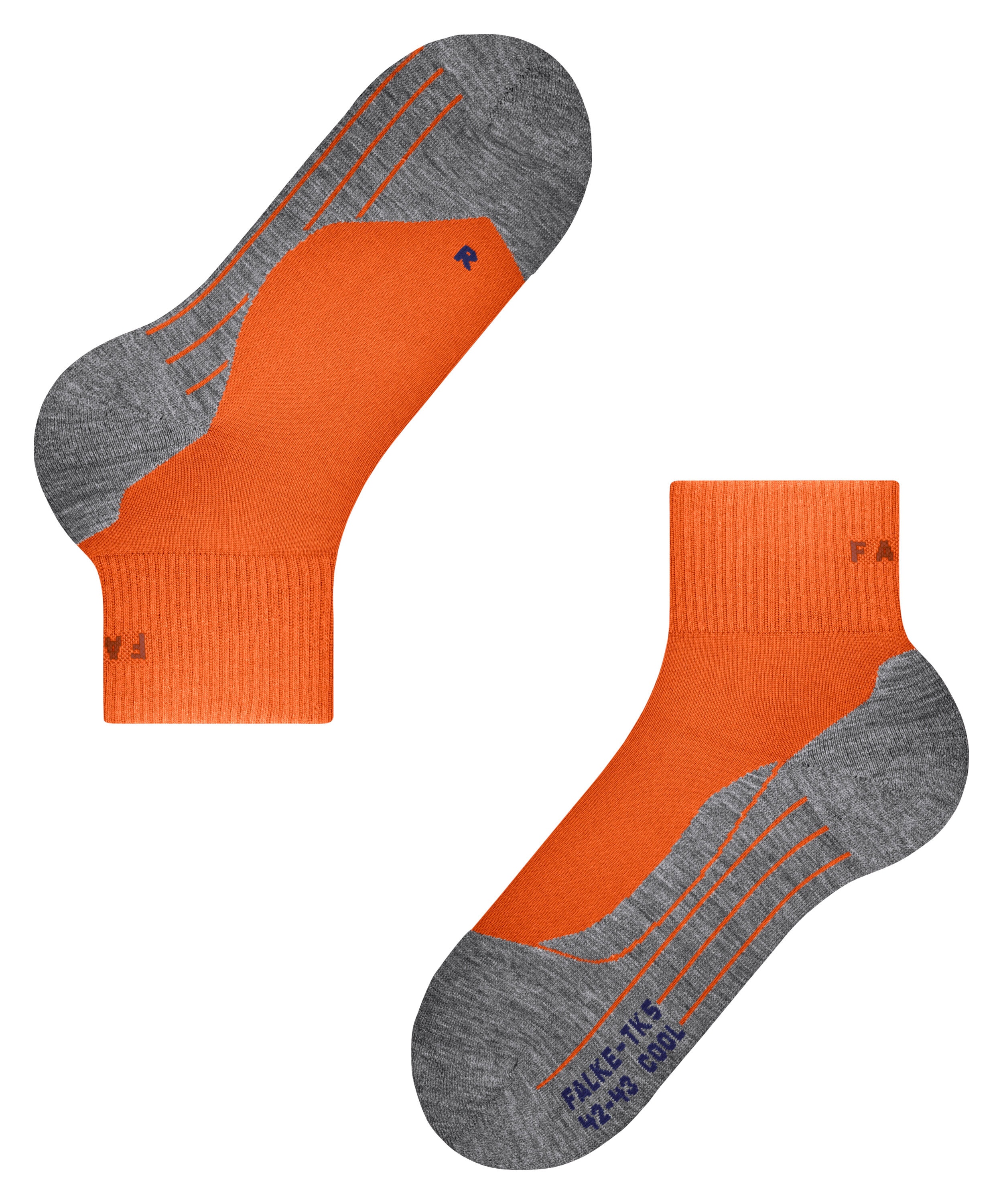 FALKE TK5 Wander Cool Short heren trekking sokken kort, oranje (dutch orange)