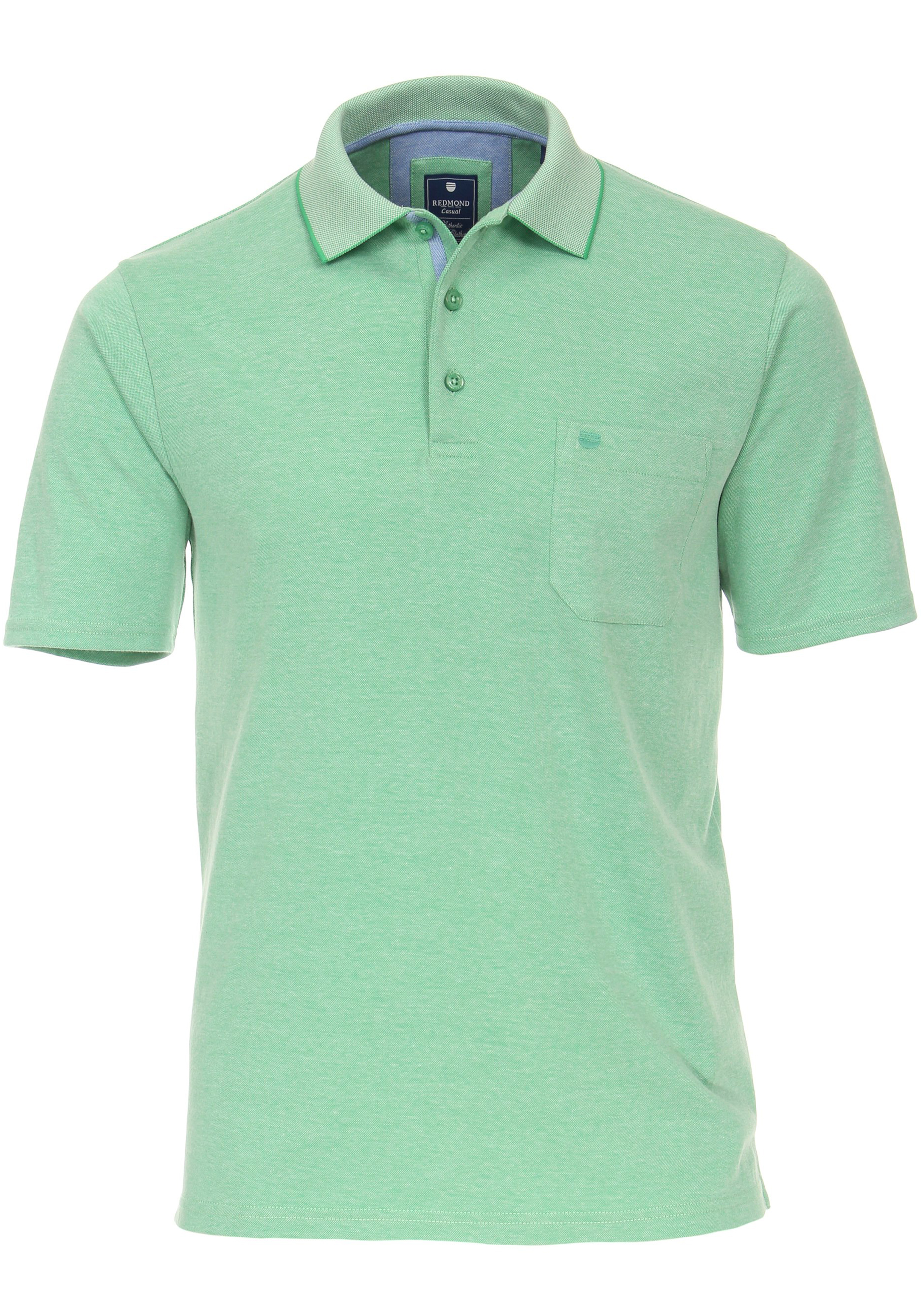 Redmond regular fit poloshirt, lichtgroen melange