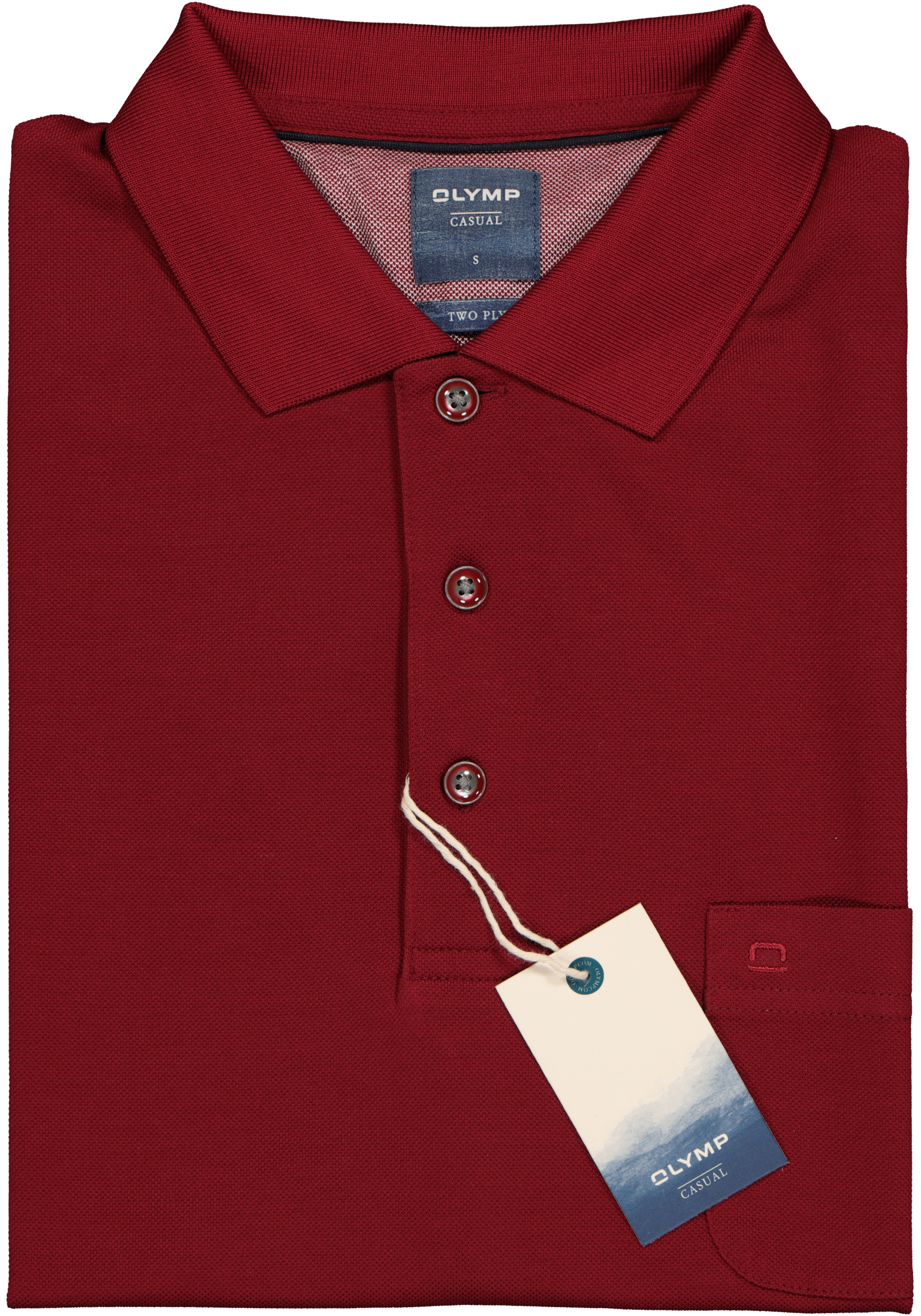 OLYMP modern fit poloshirt, bordeaux rood