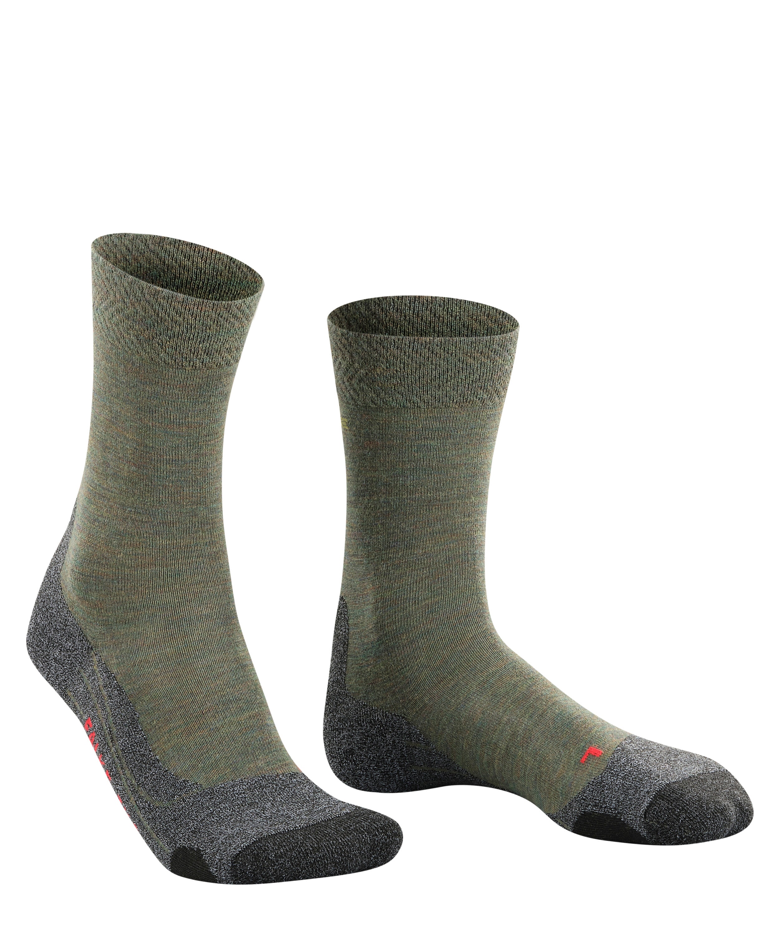 FALKE TK2 Explore Melange heren trekking sokken, groen (ivy green)