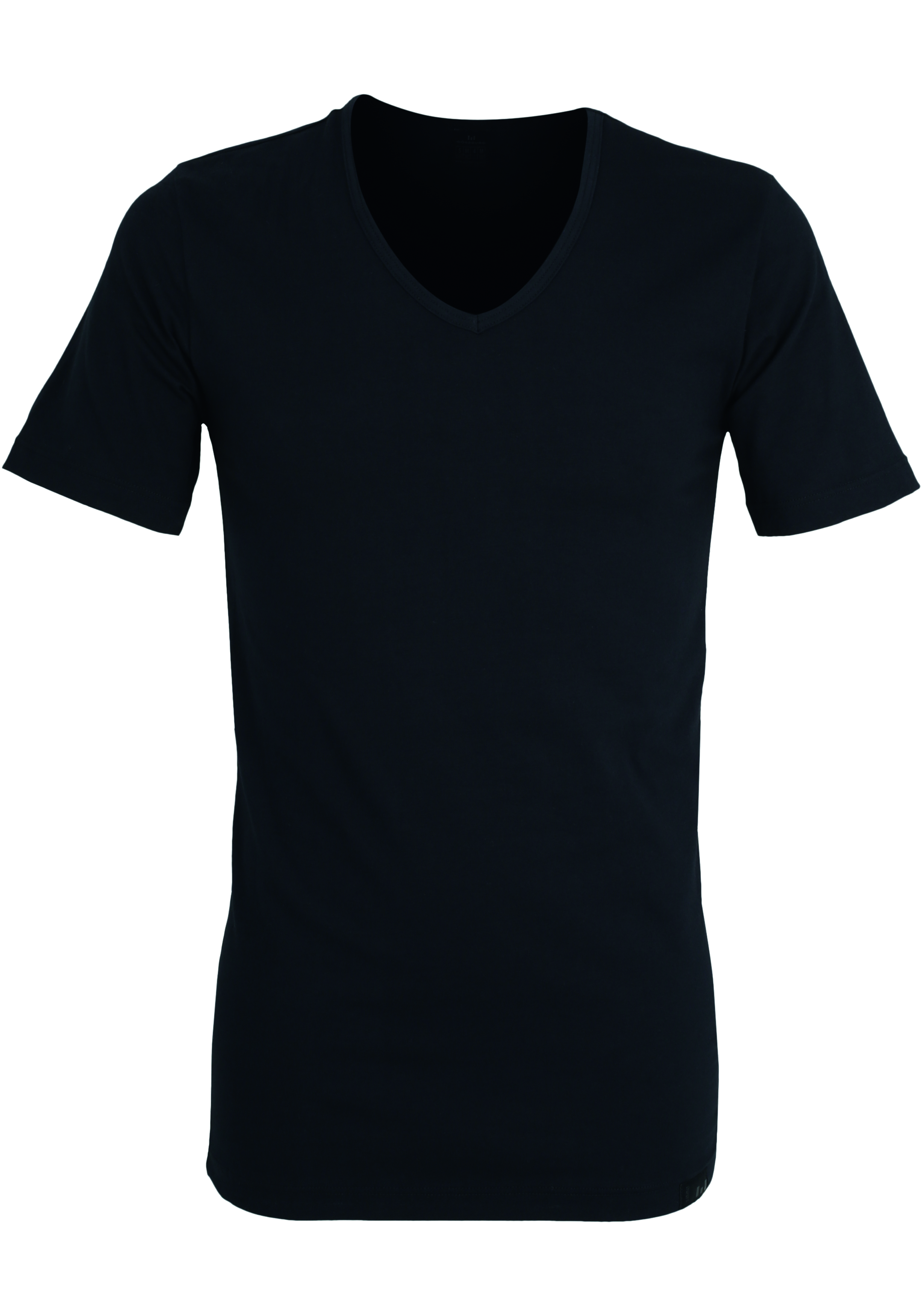 Gotzburg heren T-shirt slim fit V-hals 95/5 (1-pack), stretch ondershirt, zwart