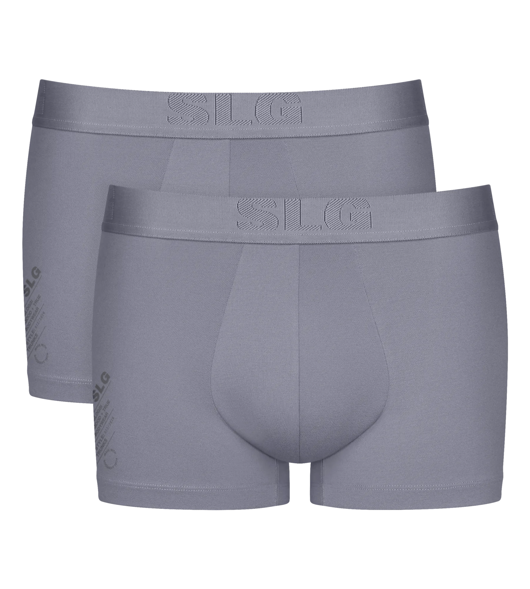 Sloggi Men SLG Base Soft Trunk, heren boxershorts korte pijp (2-pack), grijsblauw