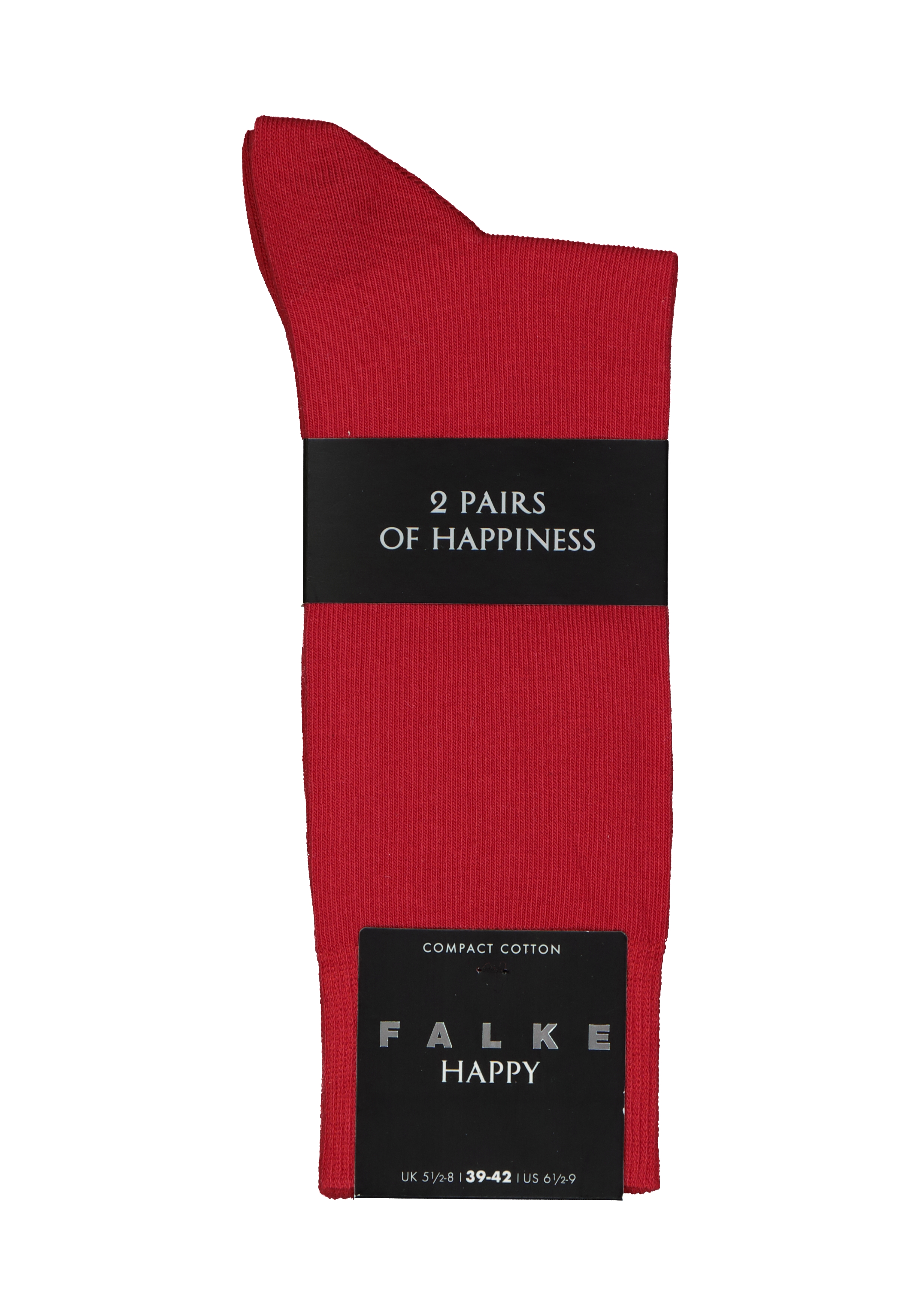 FALKE Happy herensokken (2-pack), rood (scarlet)