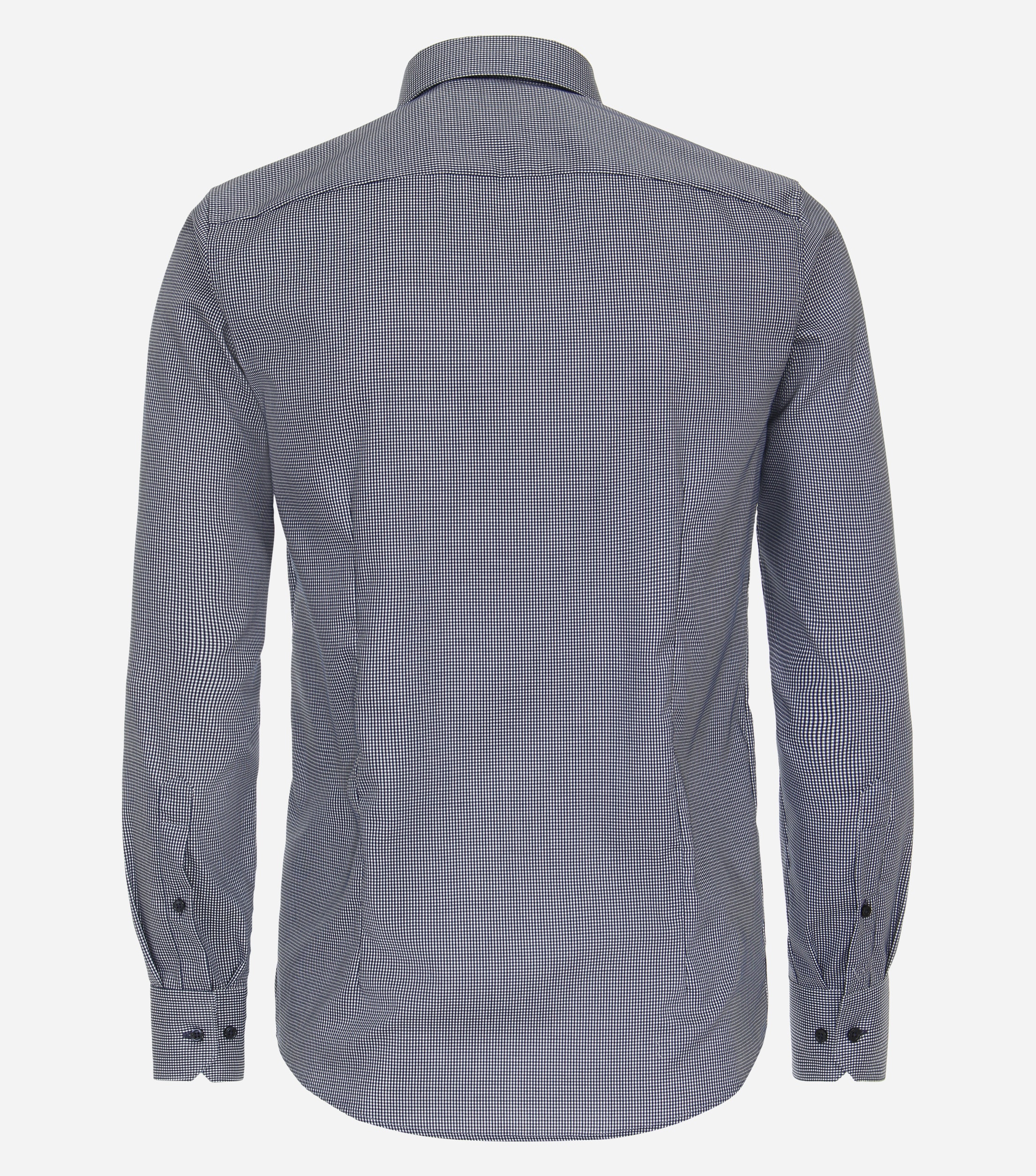 VENTI modern fit overhemd, dobby, blauw geruit