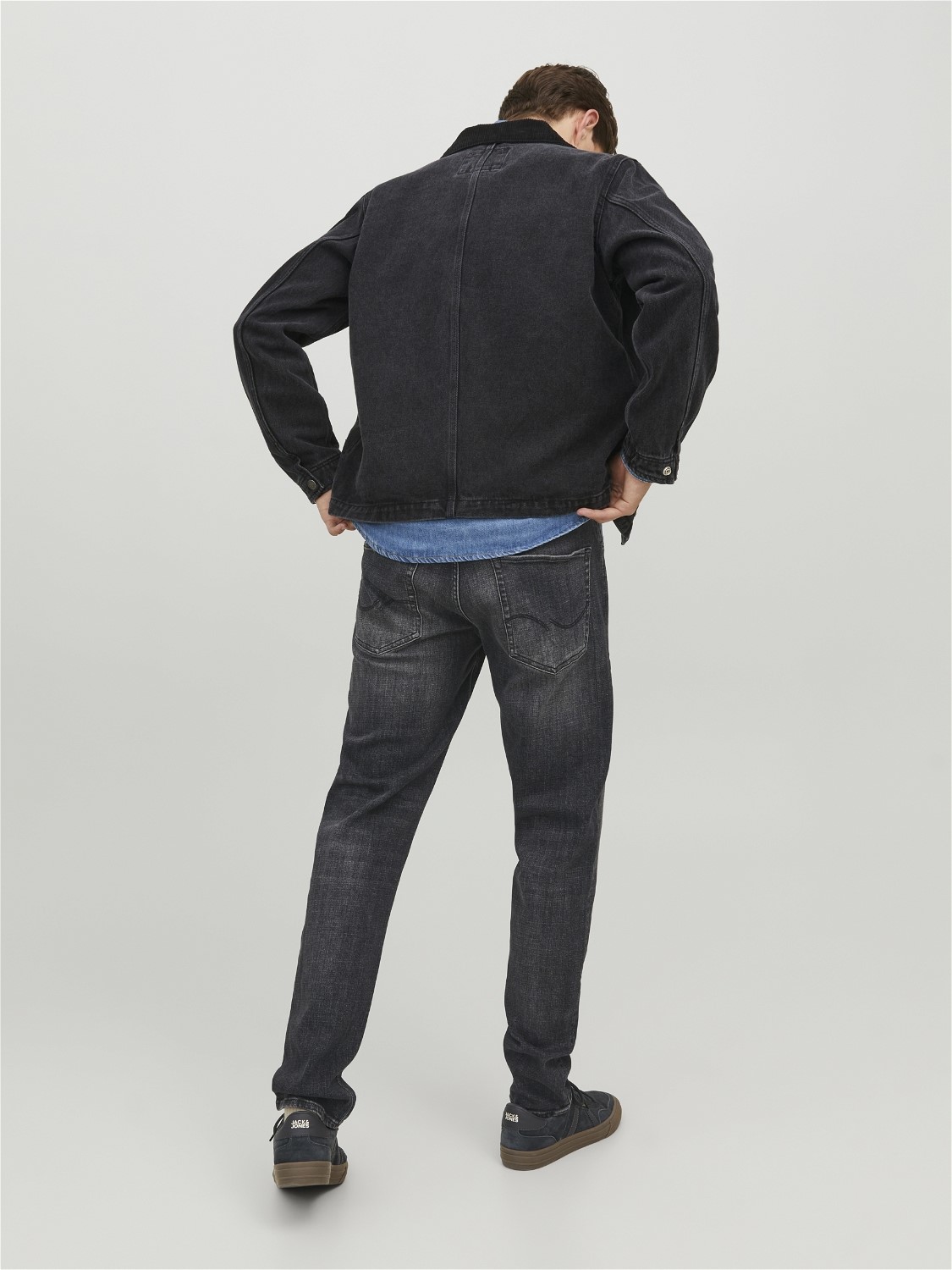 JACK & JONES Mike Original Jos regular fit, heren jeans, zwart denim