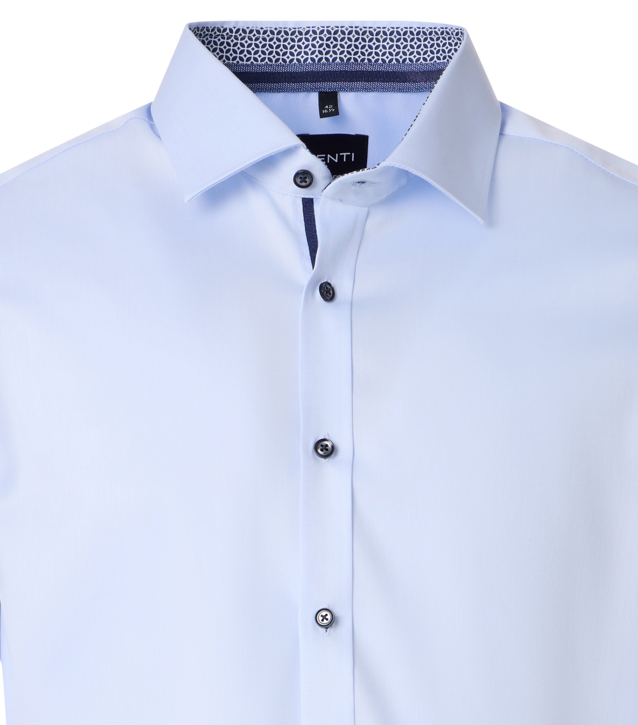 VENTI body fit overhemd, twill, blauw