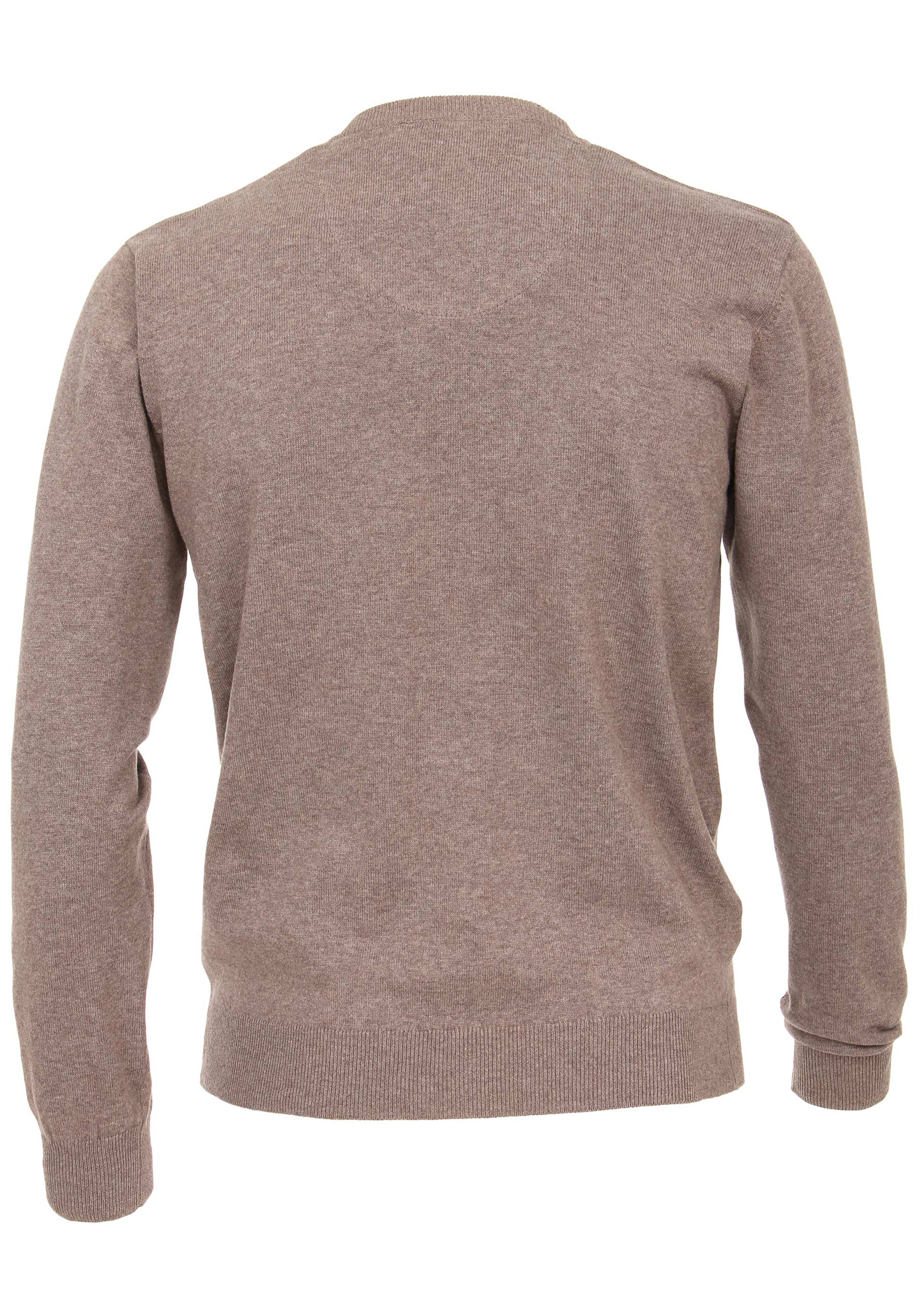 Redmond heren trui katoen, V-hals, beige