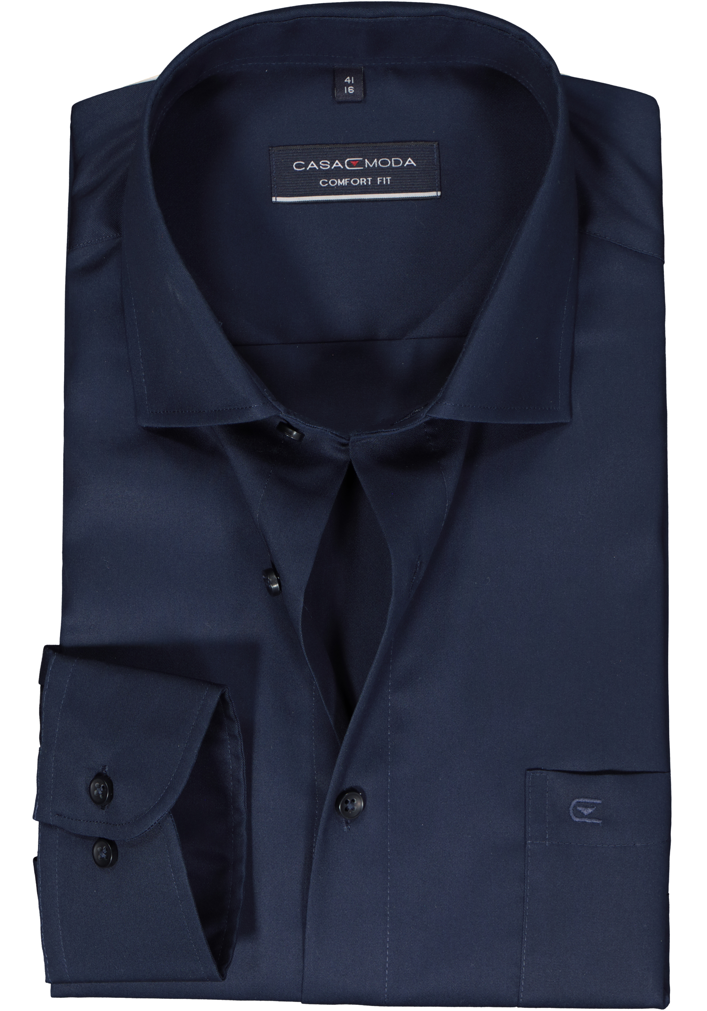 CASA MODA comfort fit overhemd, twill, blauw