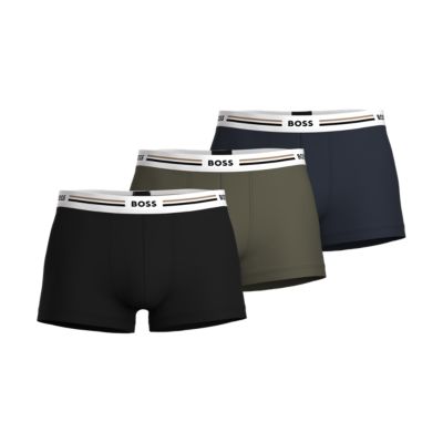 HUGO BOSS Revive trunks (3-pack), heren boxers kort, zwart, blauw, groen - 50492200-964