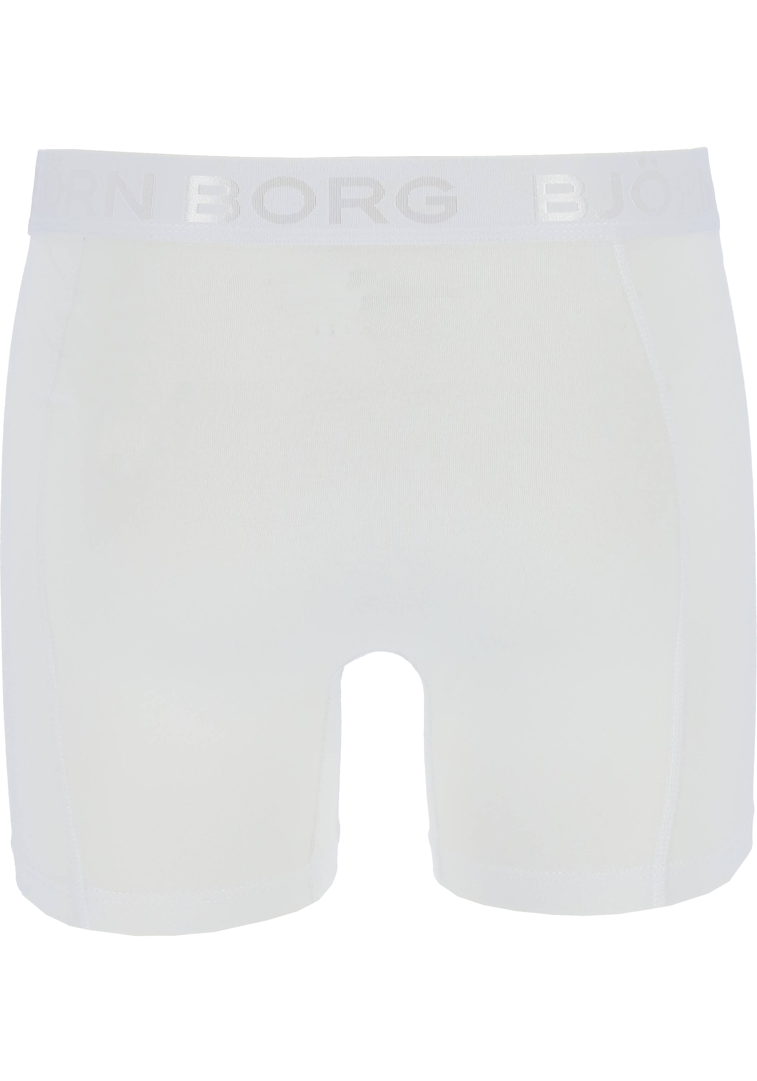 Bjorn Borg Solid Cotton Stretch Shorts (2-pack), heren boxers normale lengte, wit
