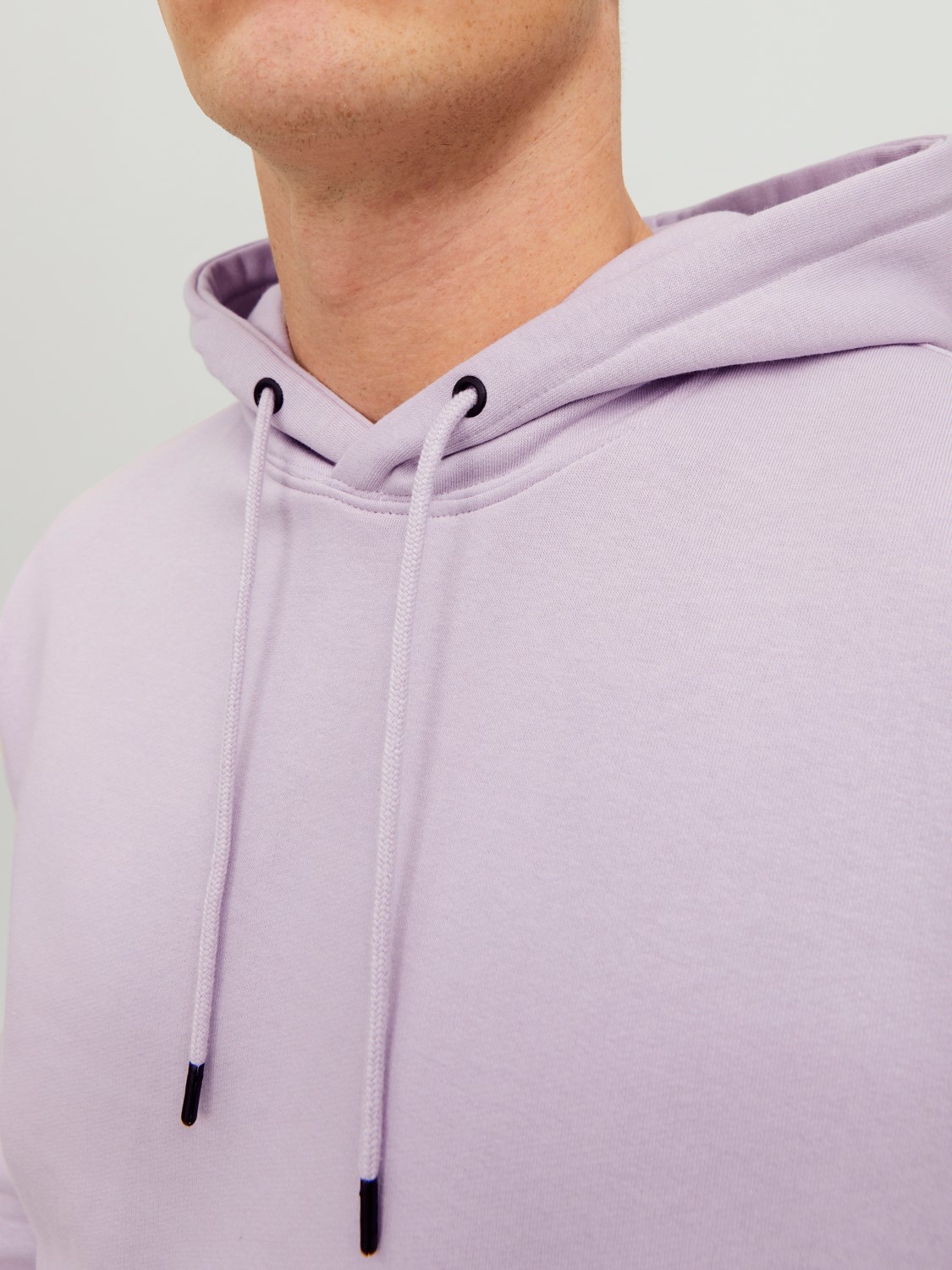 JACK & JONES Star basic sweat hood regular fit, heren hoodie katoenmengsel met capuchon, lila