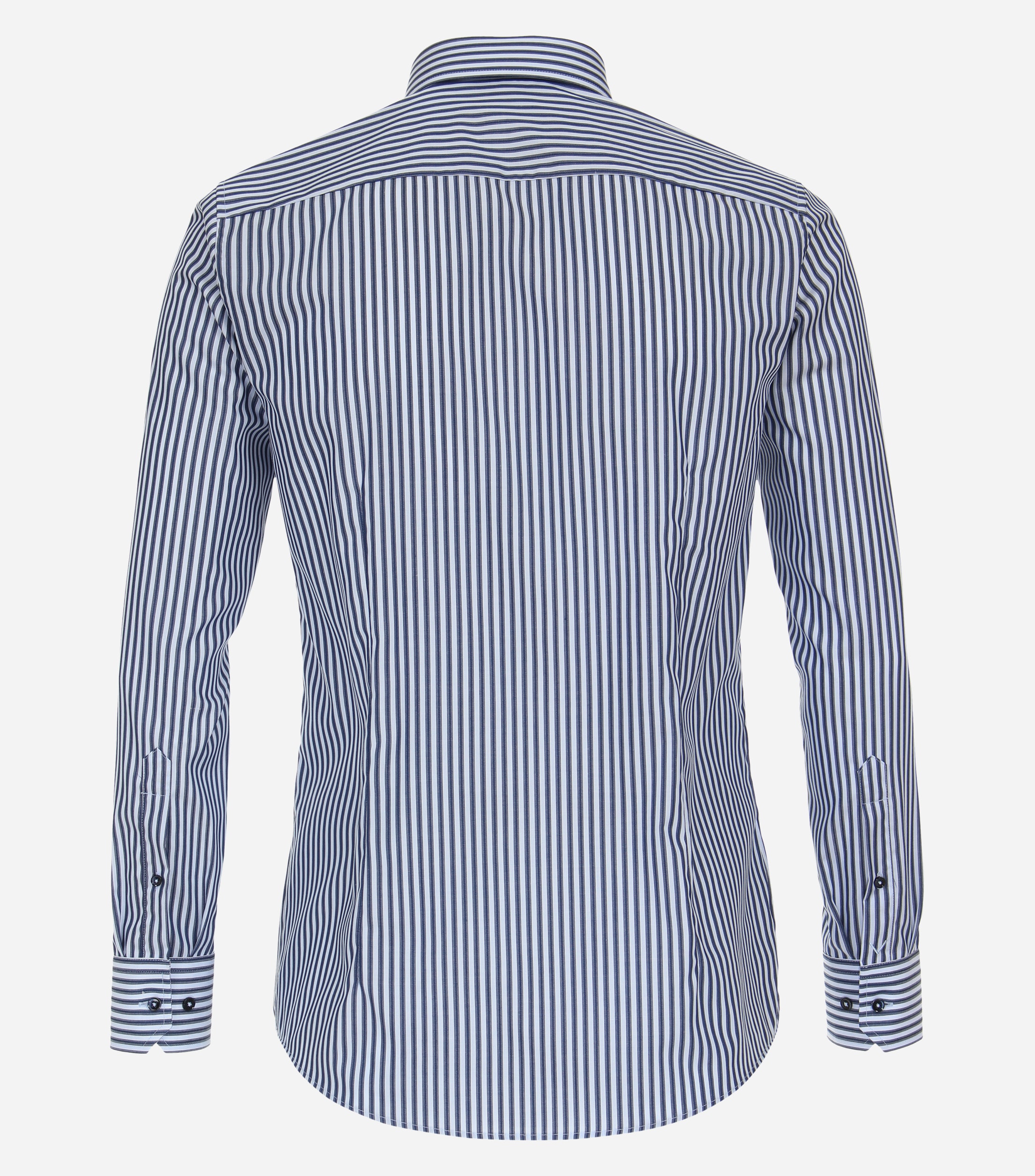 VENTI modern fit overhemd, dobby, blauw gestreept