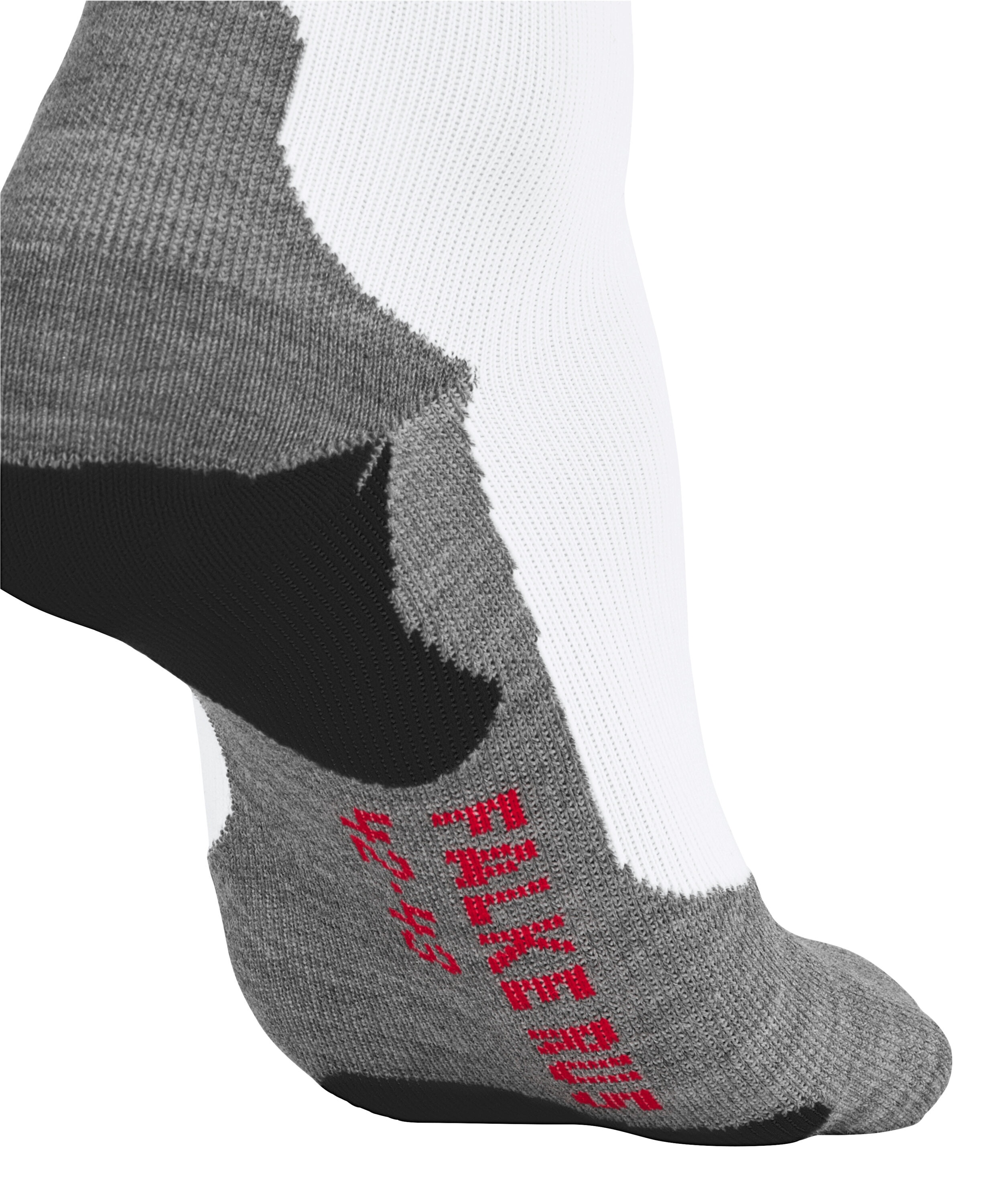 FALKE RU5 Race heren running sokken, wit met grijs, rood en blauw (white-lightning)
