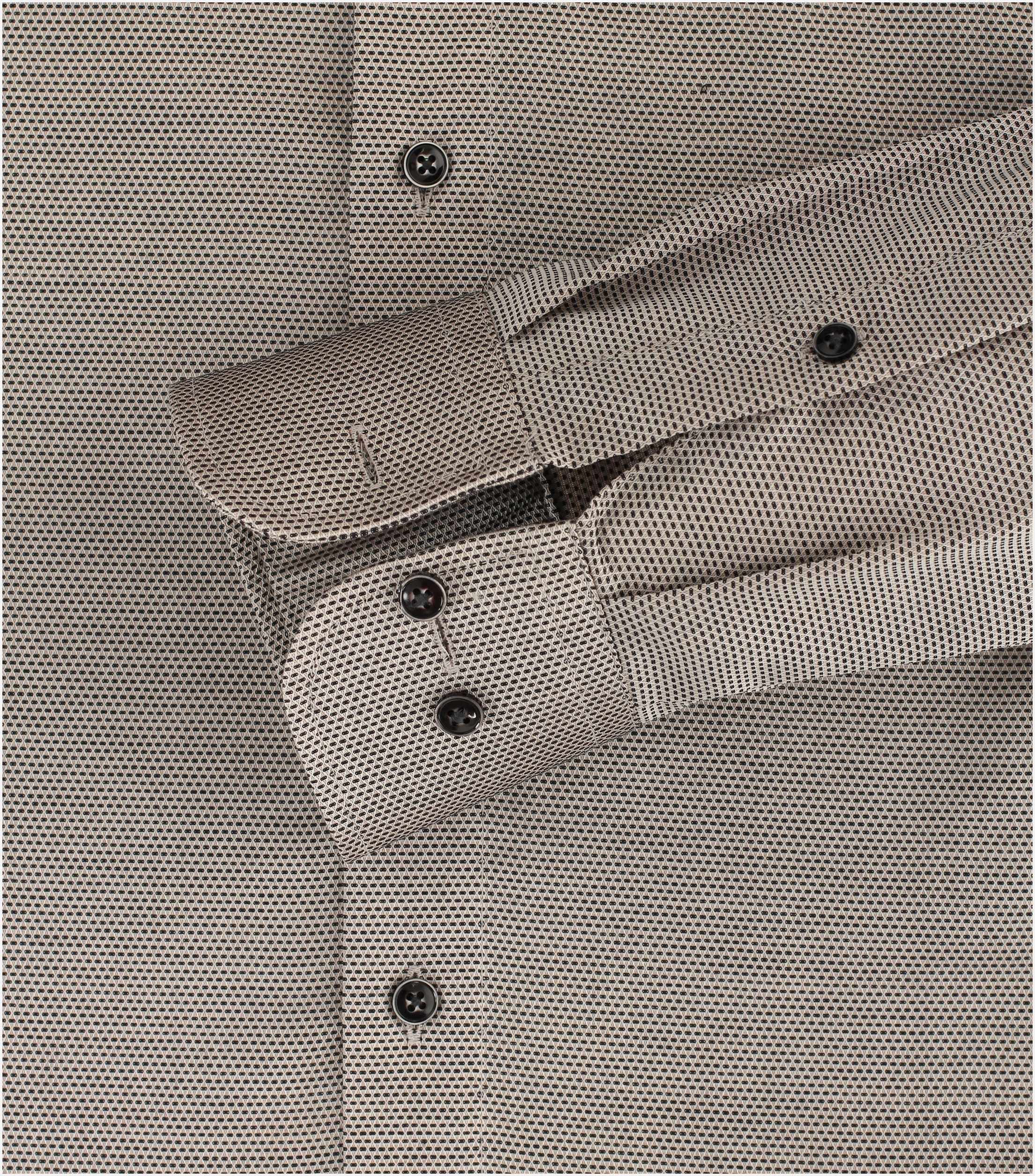 CASA MODA modern fit overhemd, dobby, bruin