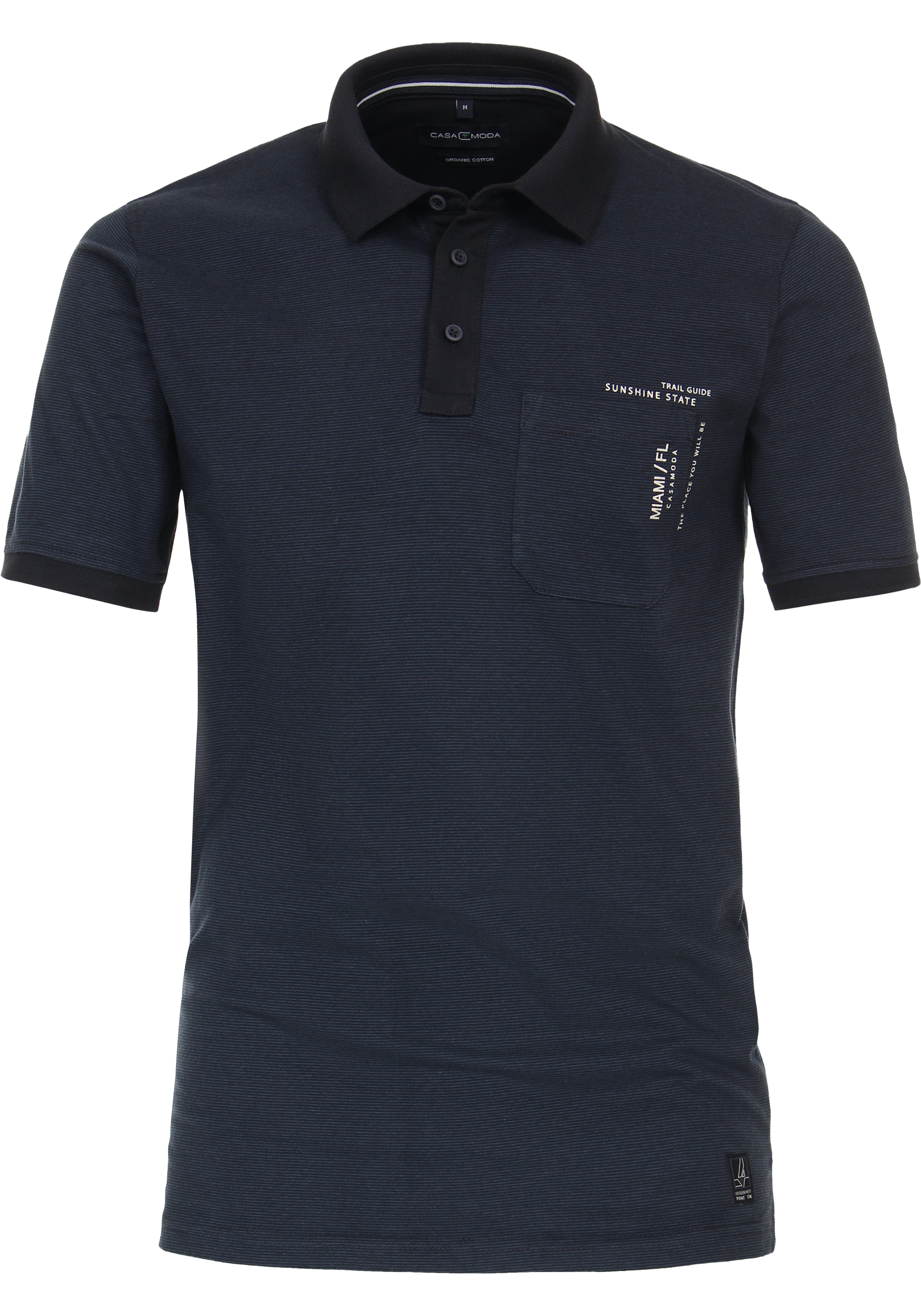 CASA MODA comfort fit heren polo, blauw