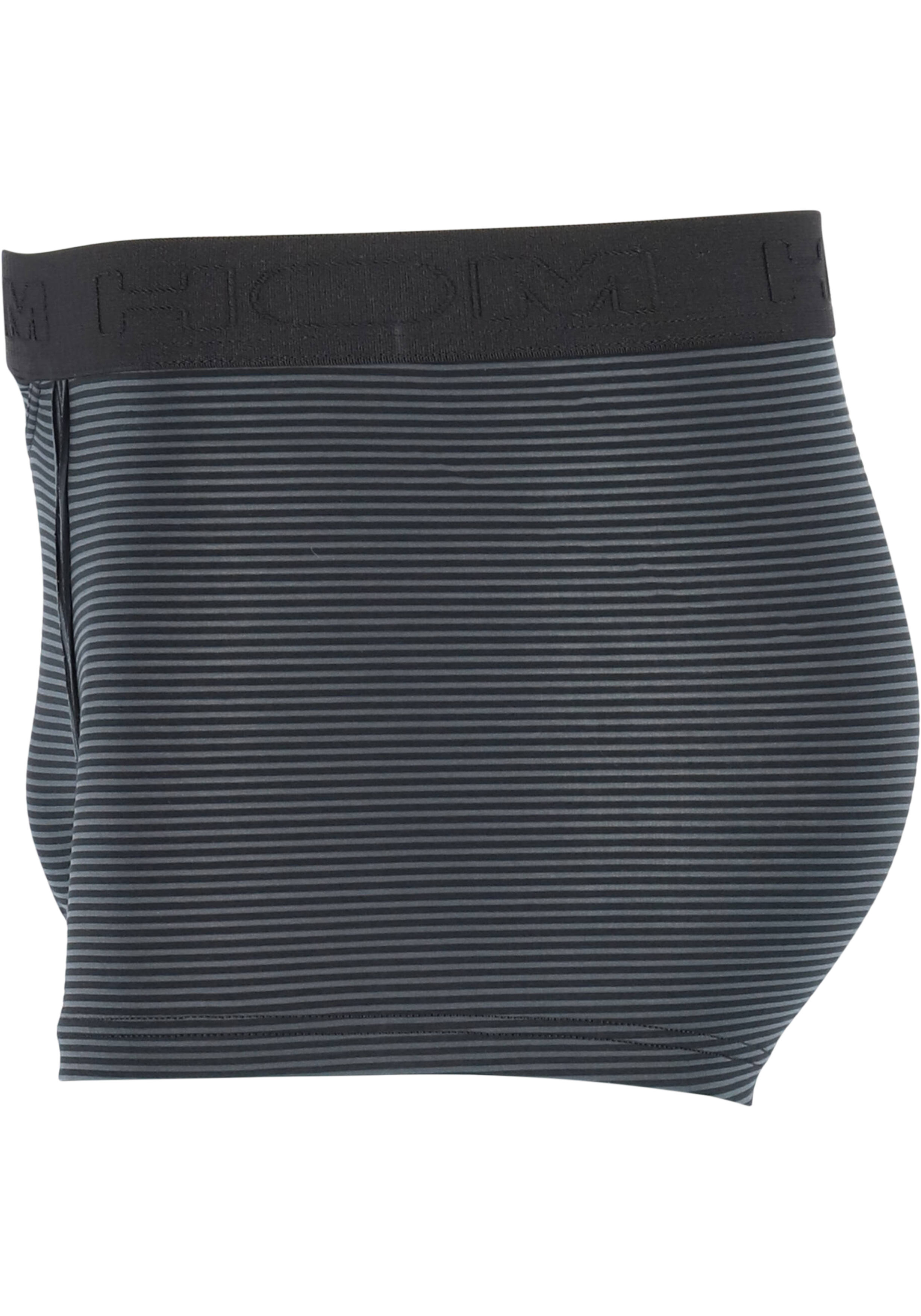 HOM Simon boxer briefs HO1 (1-pack), heren boxer met horizontale gulp, zwart gestreept