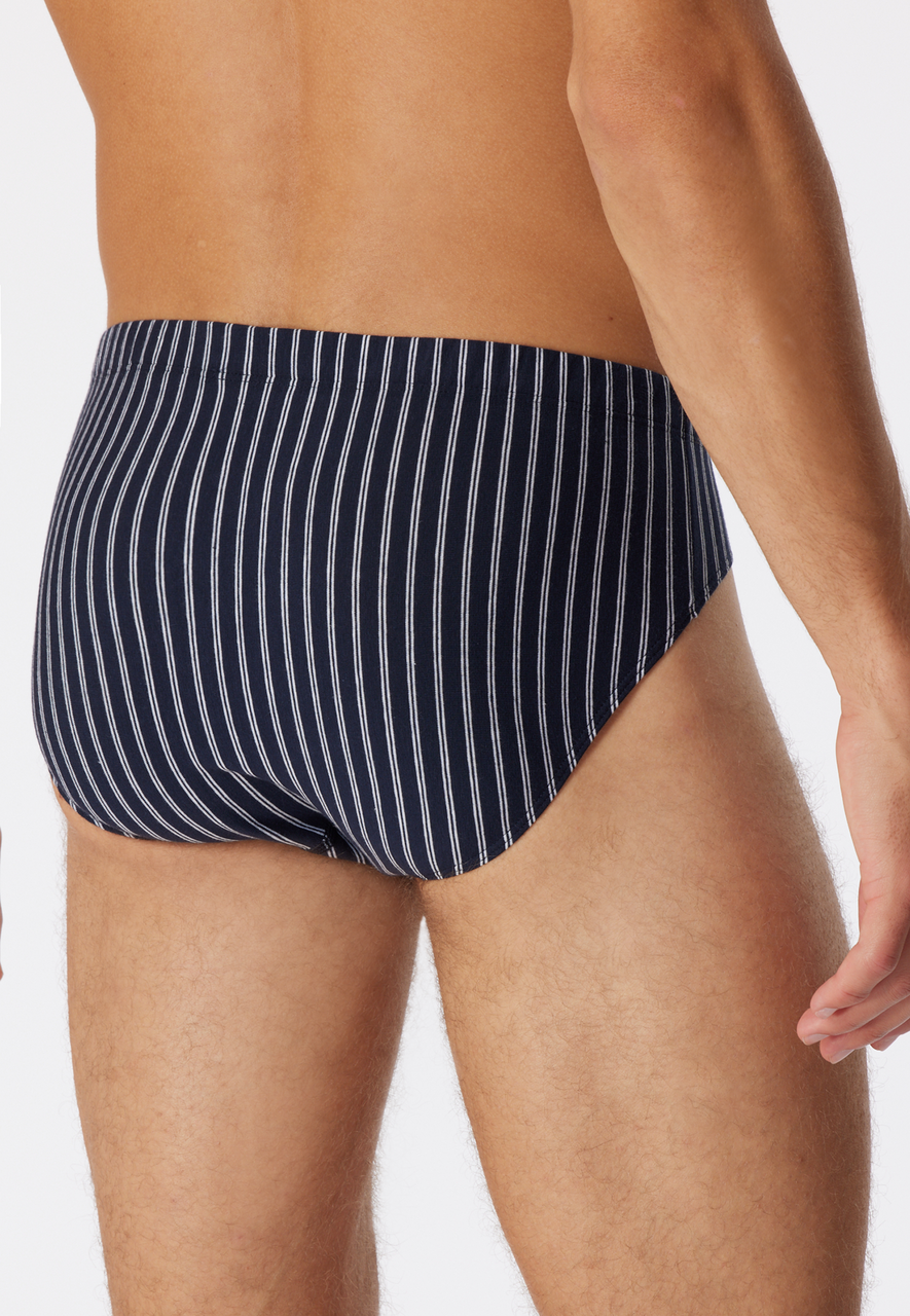 SCHIESSER 95/5 slip (1-pack), heren supermini biologisch katoen gestreept meerkleurig