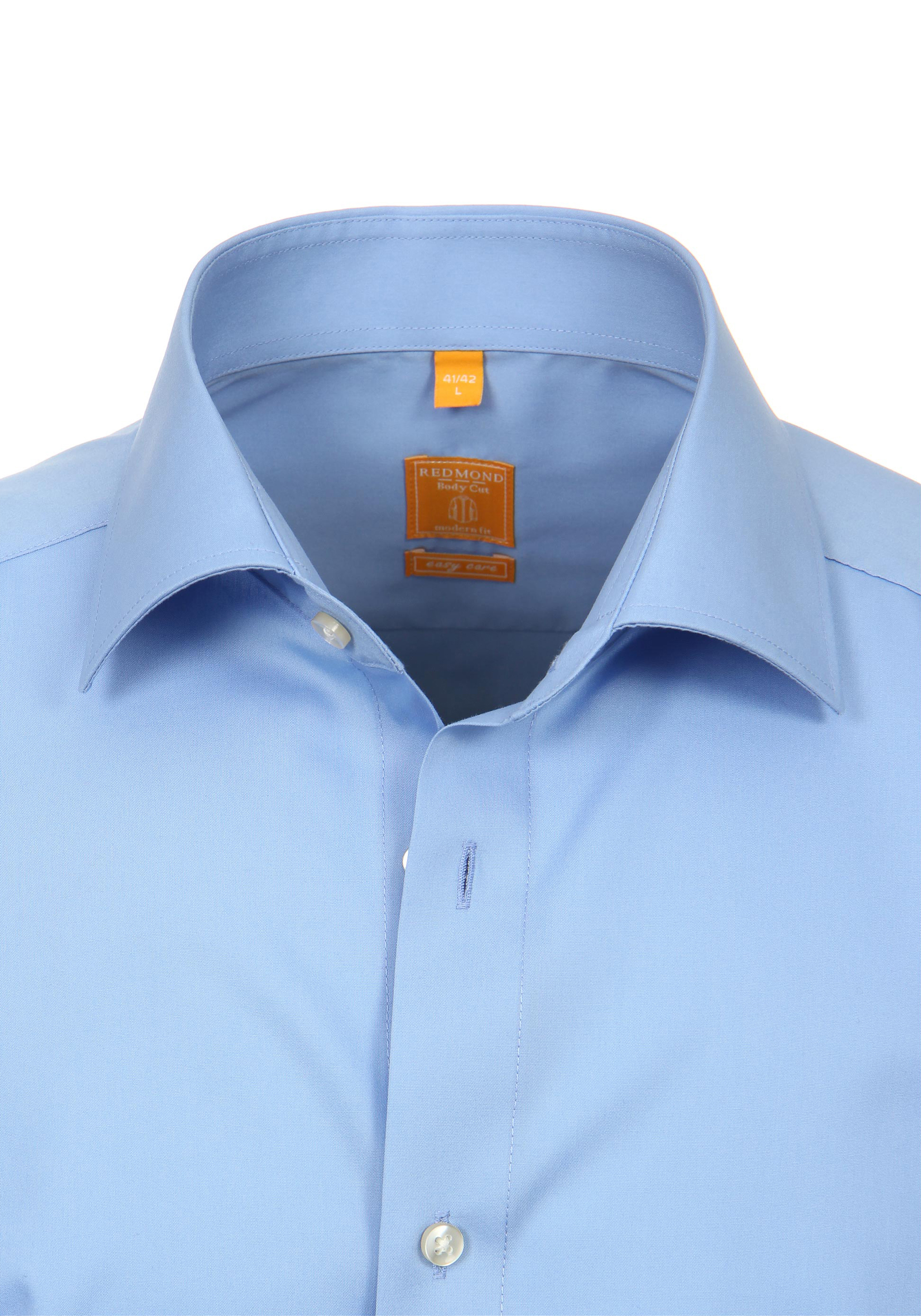 Redmond modern fit overhemd, blauw