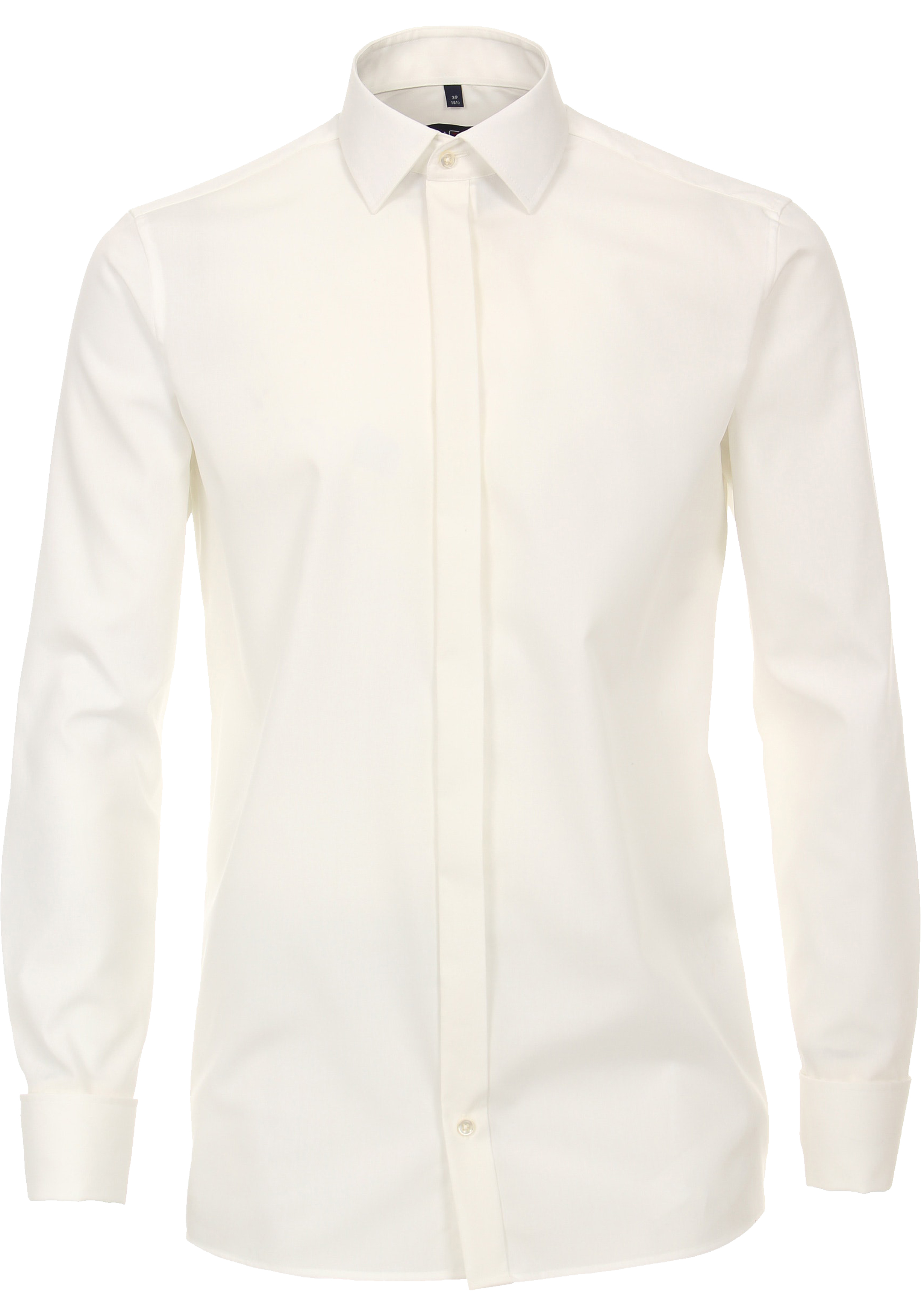 CASA MODA comfort fit overhemd (verborgen knopen), popeline, beige