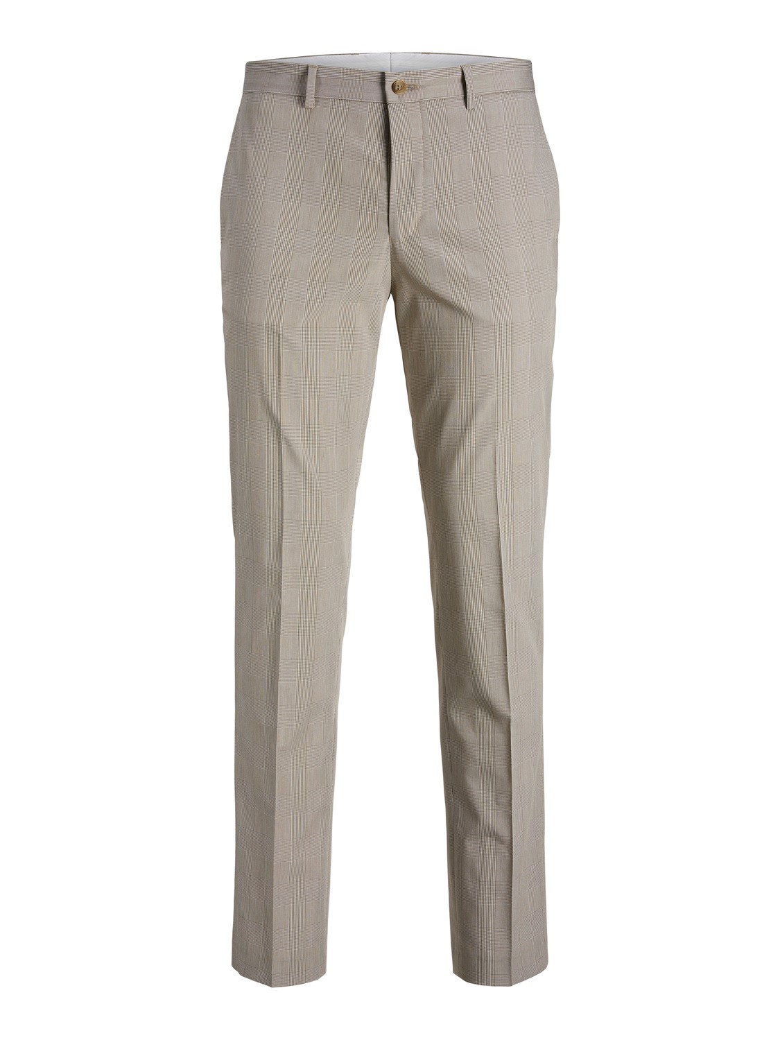 JACK & JONES Solaris Check Trouser loose fit, heren pantalon, wit Pepper
