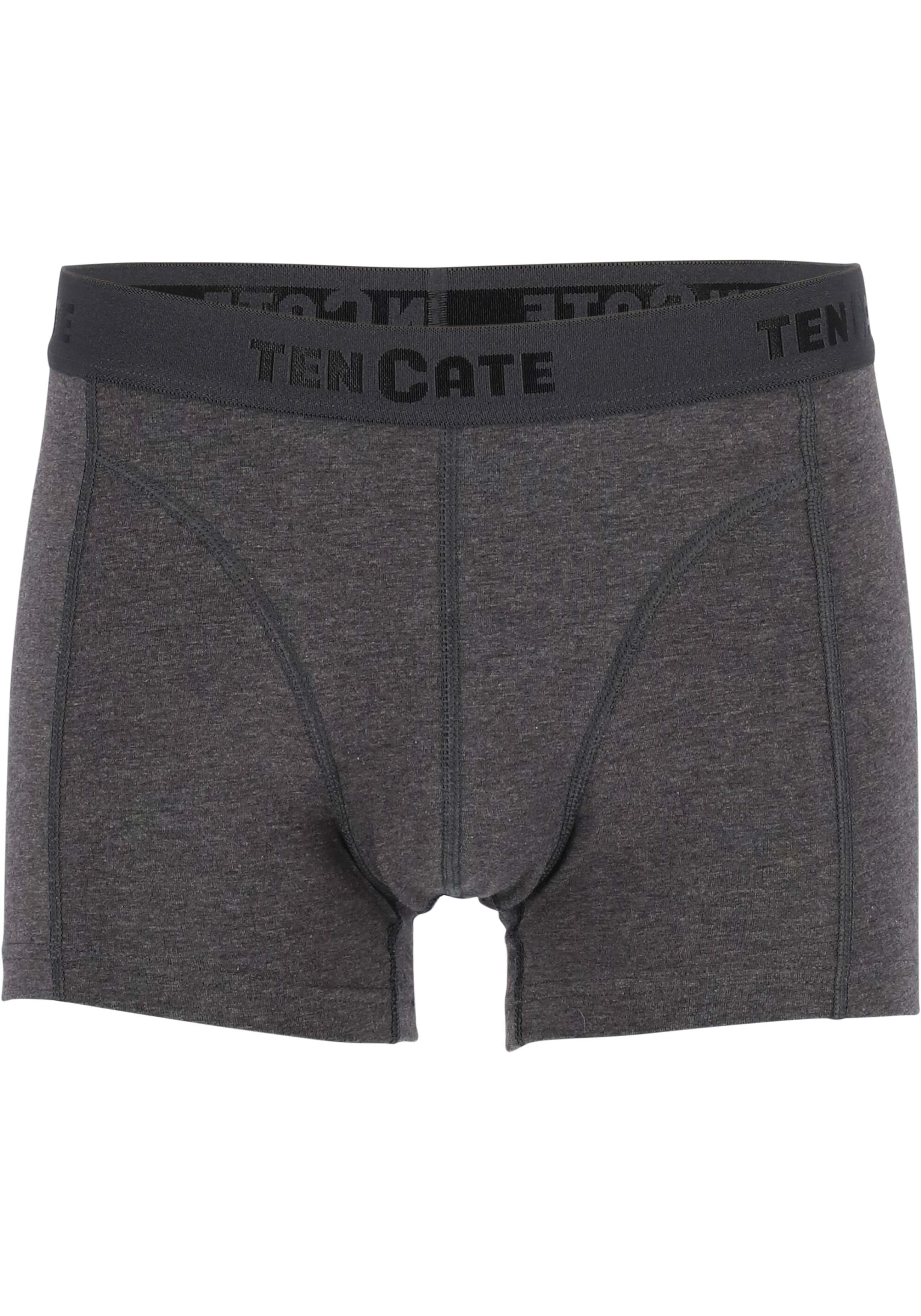 TEN CATE Basics men shorty (2-pack), heren boxers kort, antraciet grijs melange