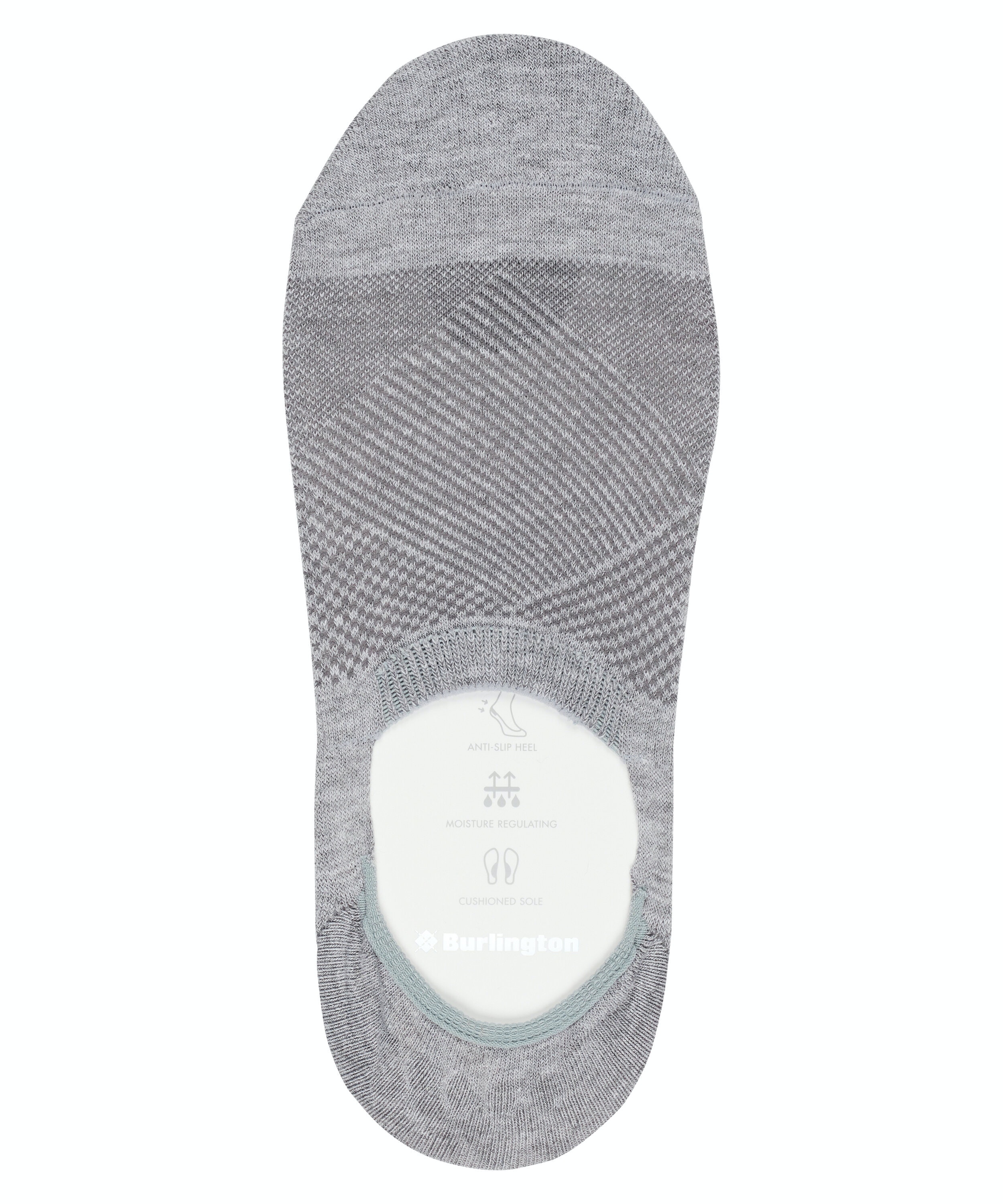 Burlington Athleisure dames invisible sokken, grijs (light grey mel.)