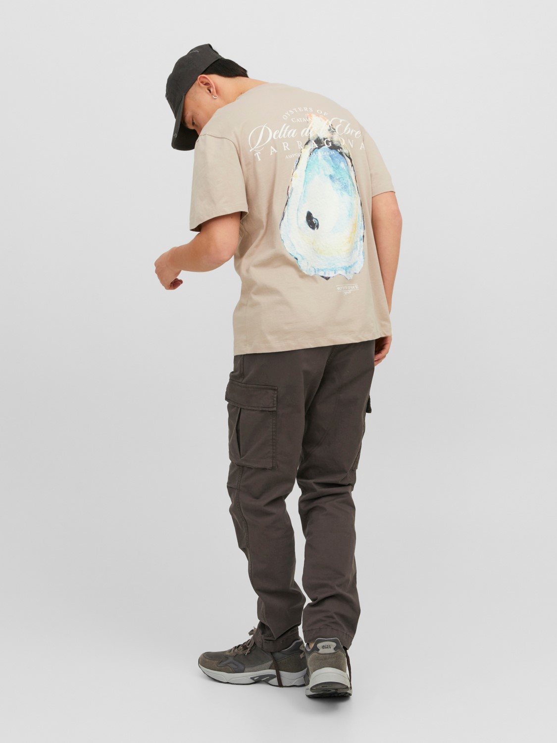 JACK & JONES Ace Tucker Cargoa loose fit, heren cargo broek, bruin