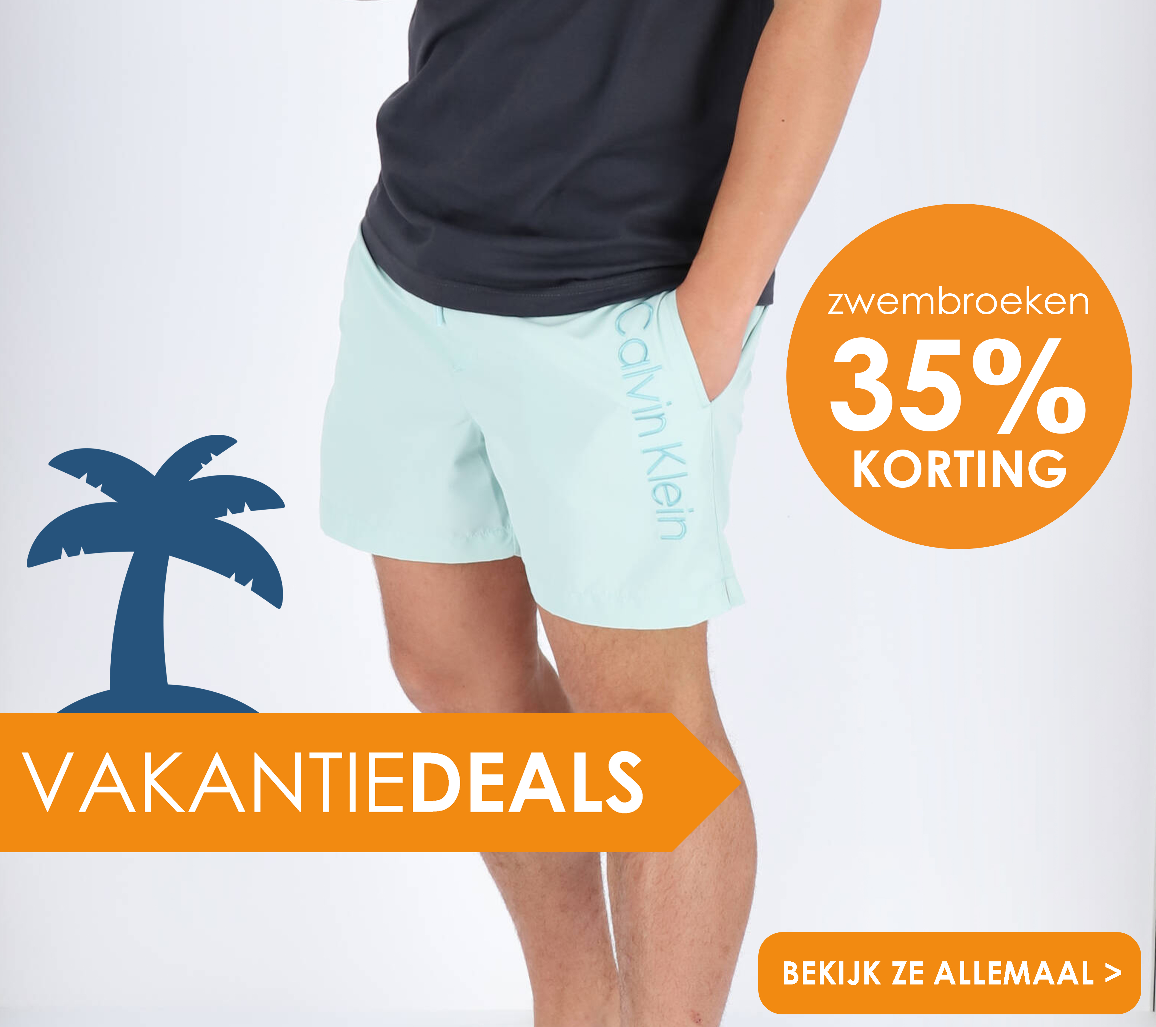 Vakantiedeals bij HemdVoorHem.nl, zwembroeken met 35% korting, bekijk ze allemaal!