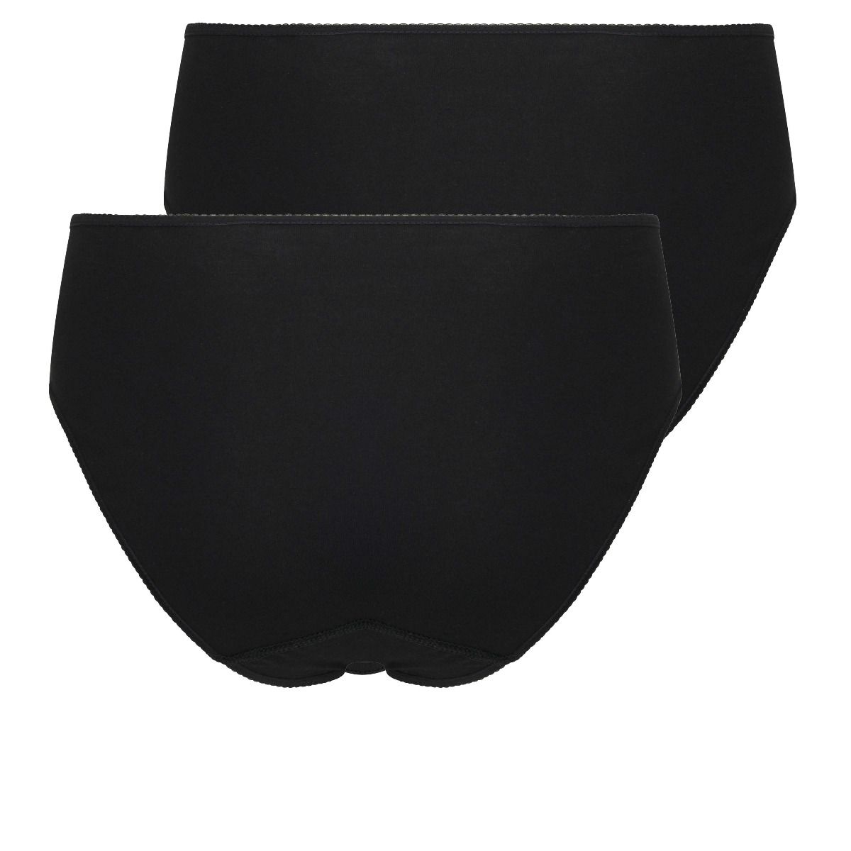 RJ Bodywear Everyday dames Vlissingen midi slip (2-pack), zwart